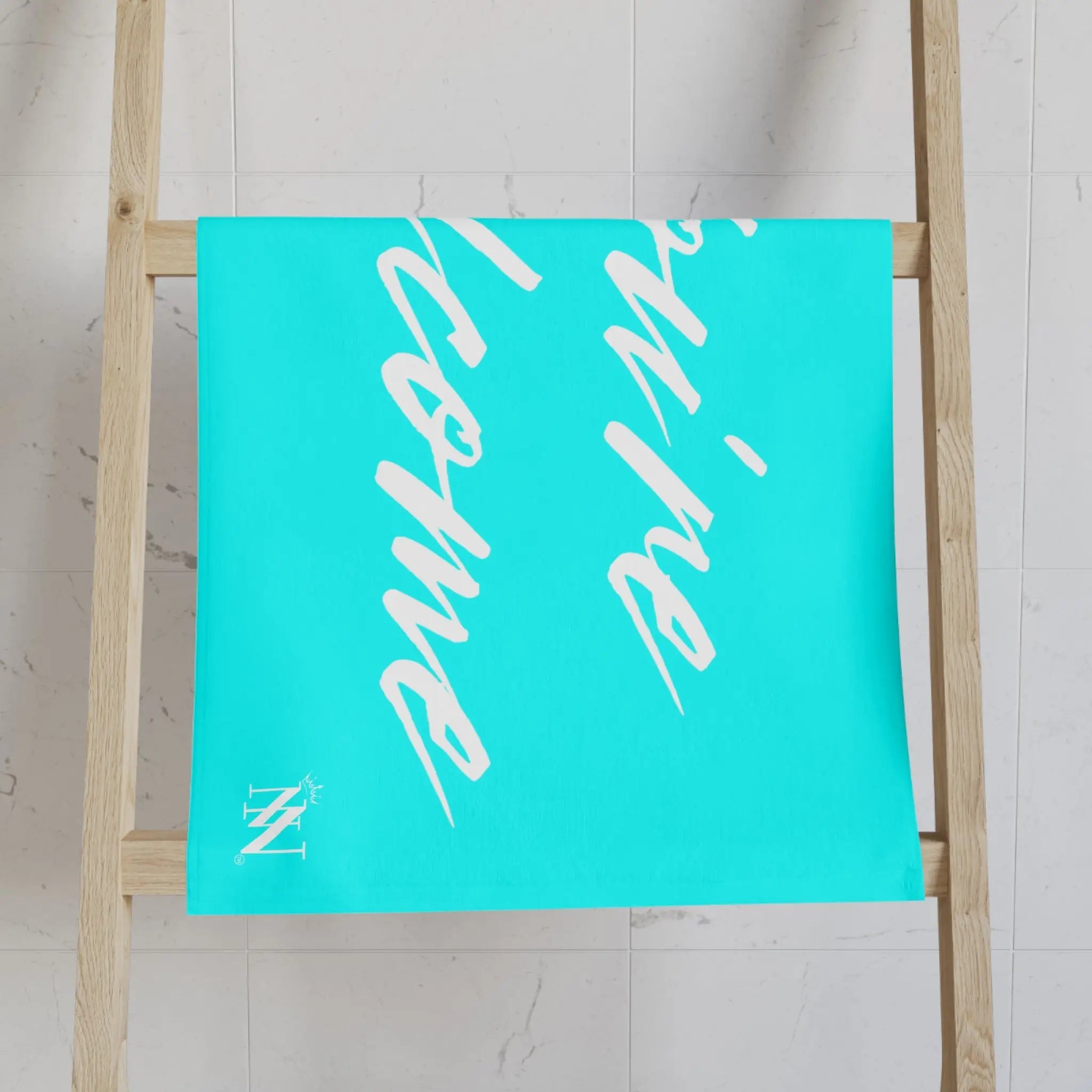 Simply Youâre Welcome Neon Blue Cum Towel