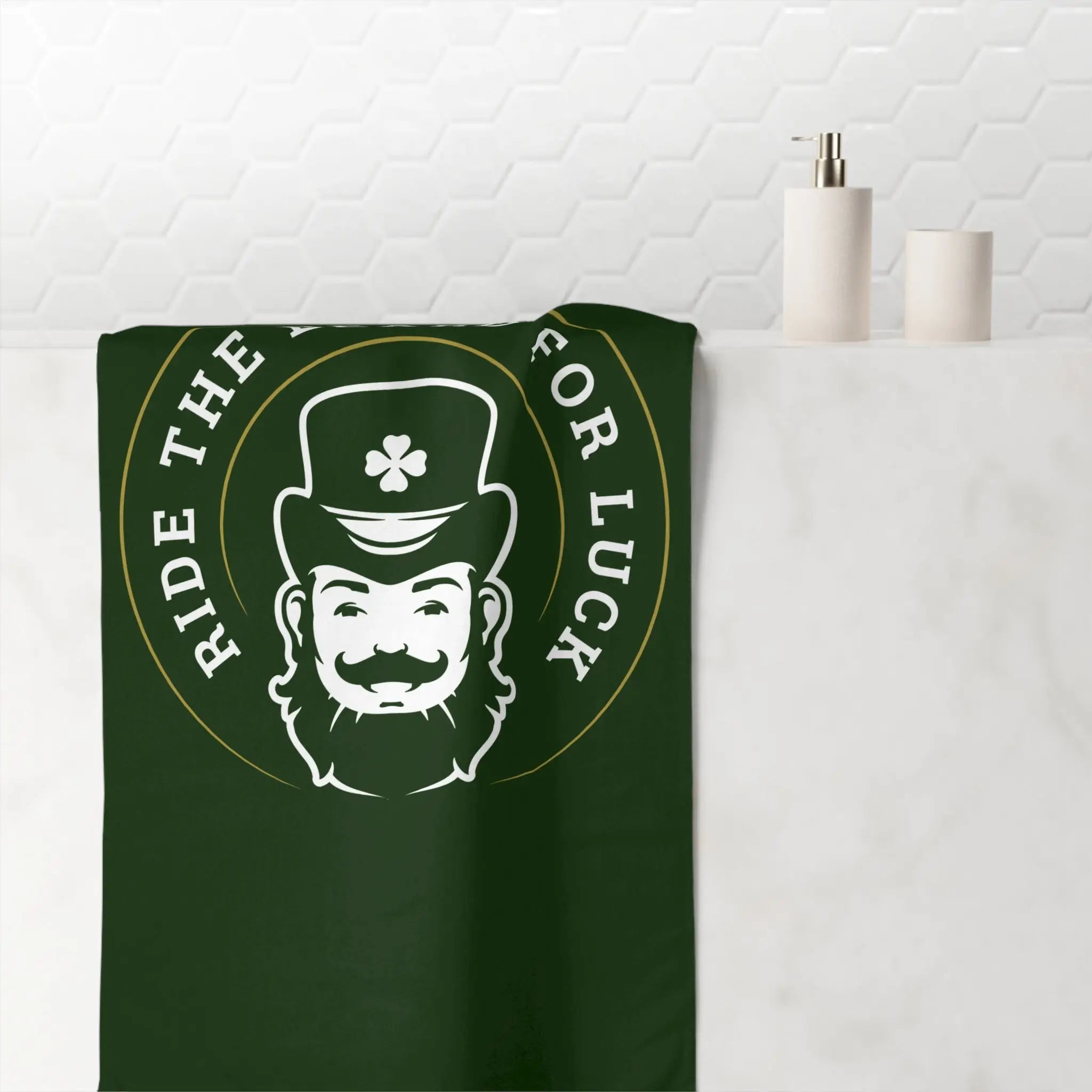 Ride the Beard for Luck St. Patrick’s Day | Mix & Match XL Fun-Flirty Lovers’ Towels