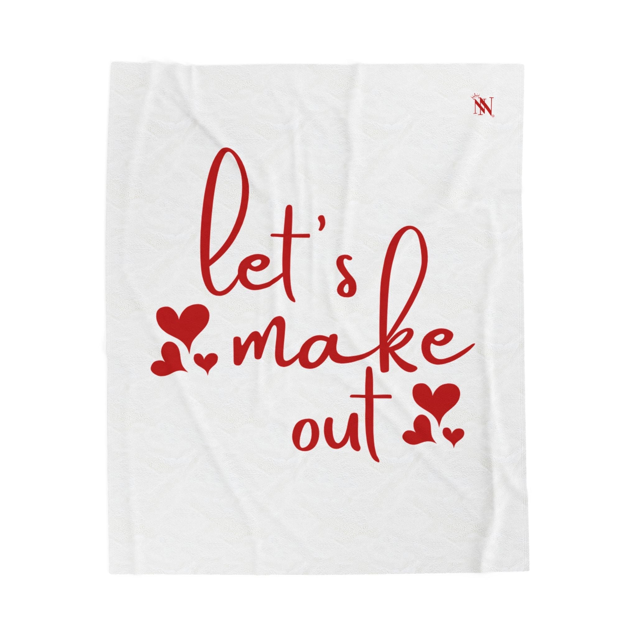 Let’s Make Out Hearts Blanket