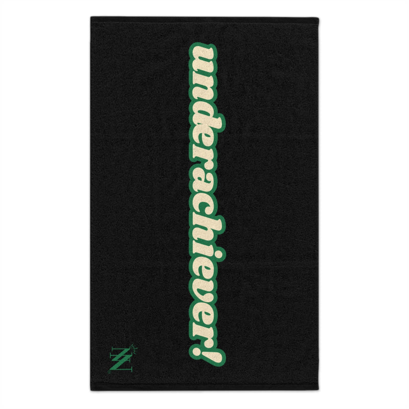 Under Achiever! Black | Mix & Match Soft Fun-Flirty Lovers’ Towels