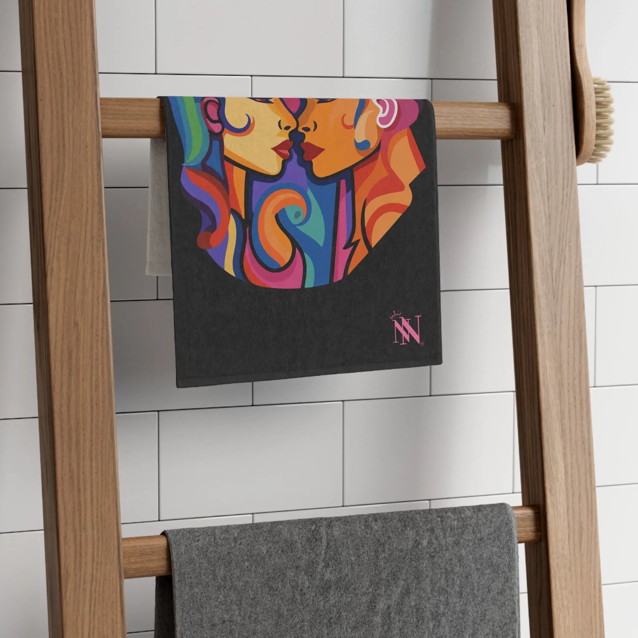 Woman to Woman Black | Mix & Match Soft Fun-Flirty Lovers’ Towels