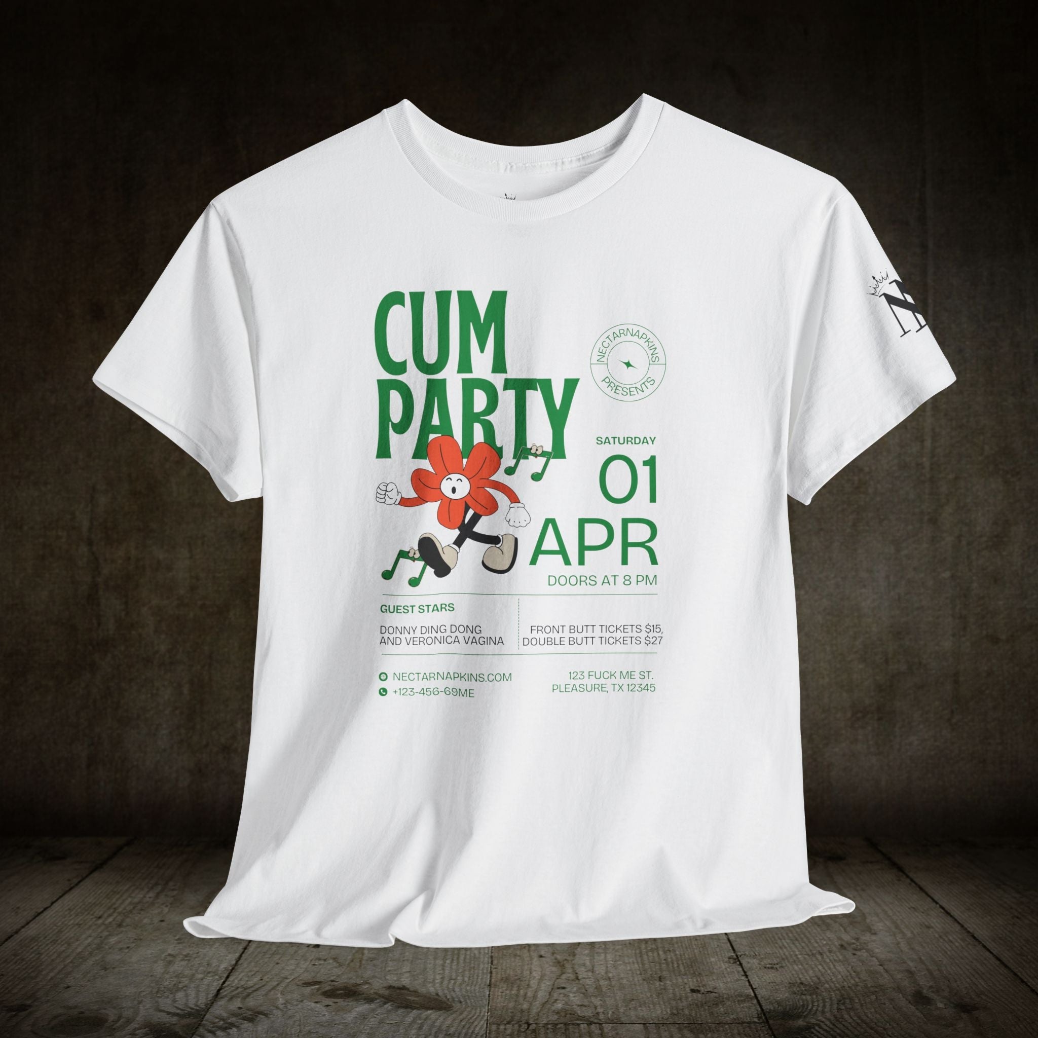 Cum Party! | Mix & Match 100% Cotton Unisex Fun-Flirty Lovers’ Tees