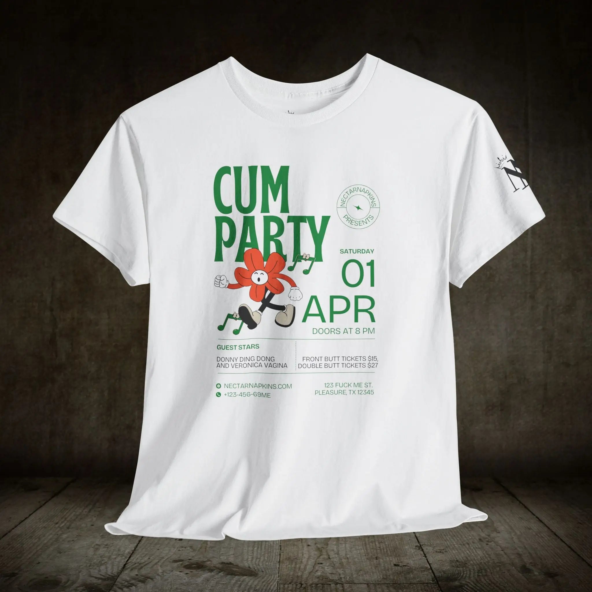 Cum Party! | Mix & Match 100% Cotton Unisex Fun-Flirty Lovers’ Tees
