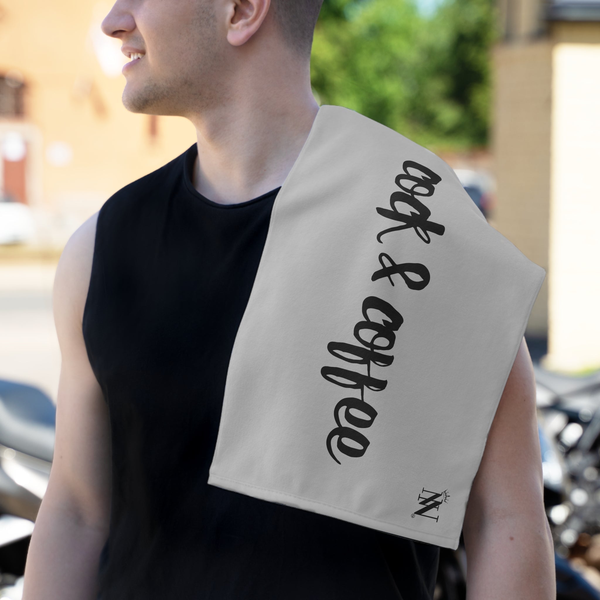 Cock & Coffee Silver | Mix & Match Soft Fun-Flirty Lovers’ Towels