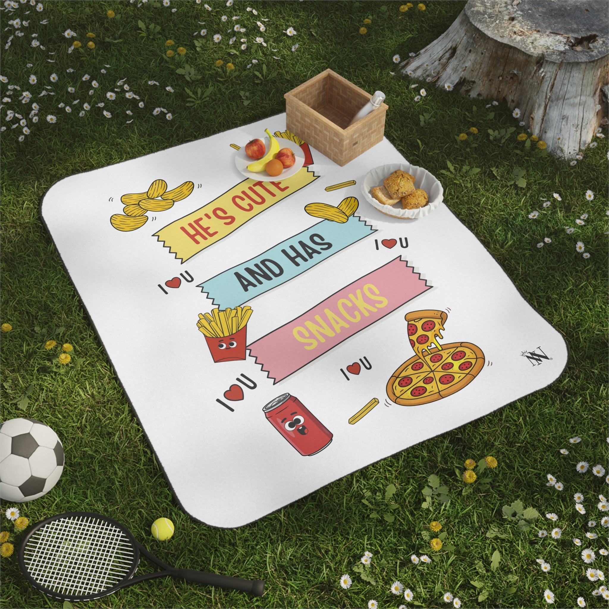 He’s Cute and Has Snacks | Mix Match Fun-Flirty Lovers’ Water-Resistant Blankets
