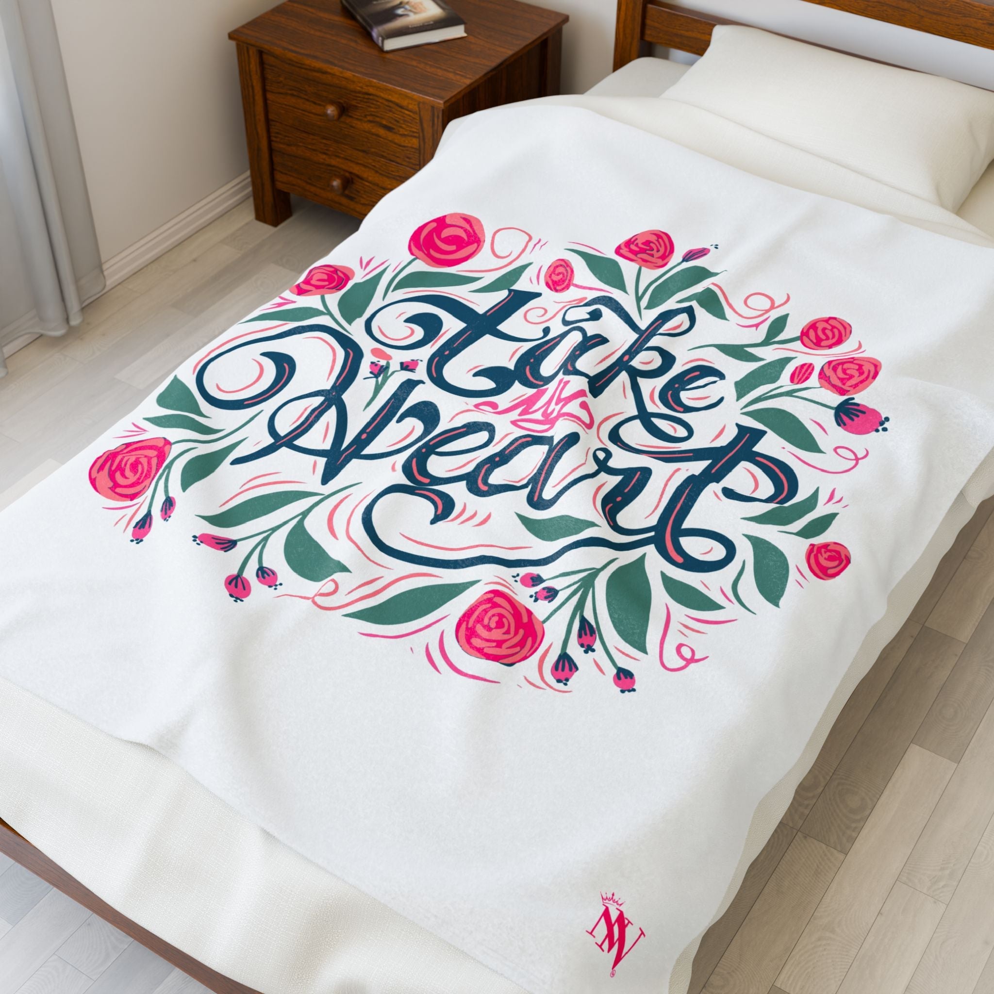 Take My Heart Floral | Mix & Match Velveteen Fun-Flirty Lovers’ Blankets