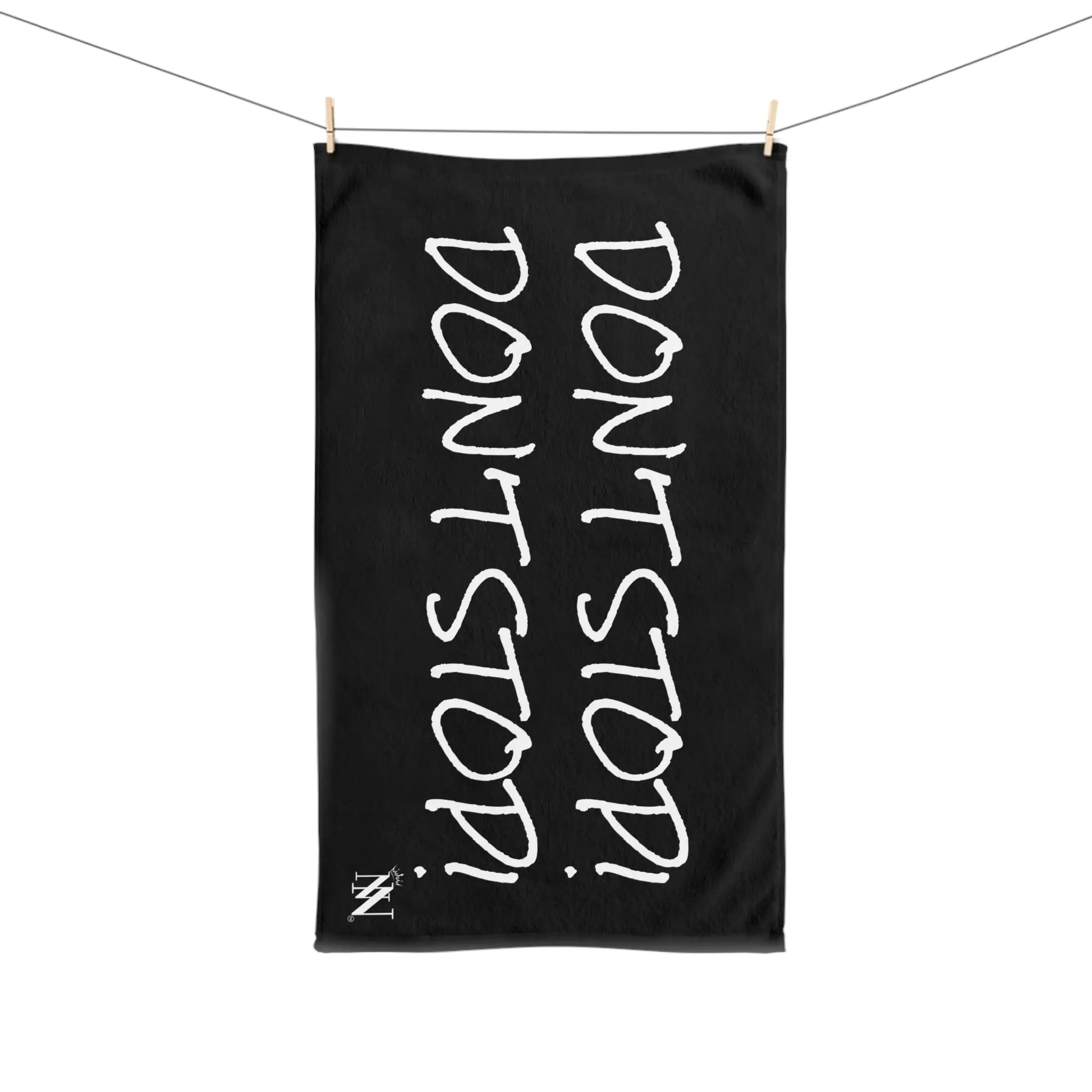 Don’t Stop! Don’t Stop Black Cum Towel