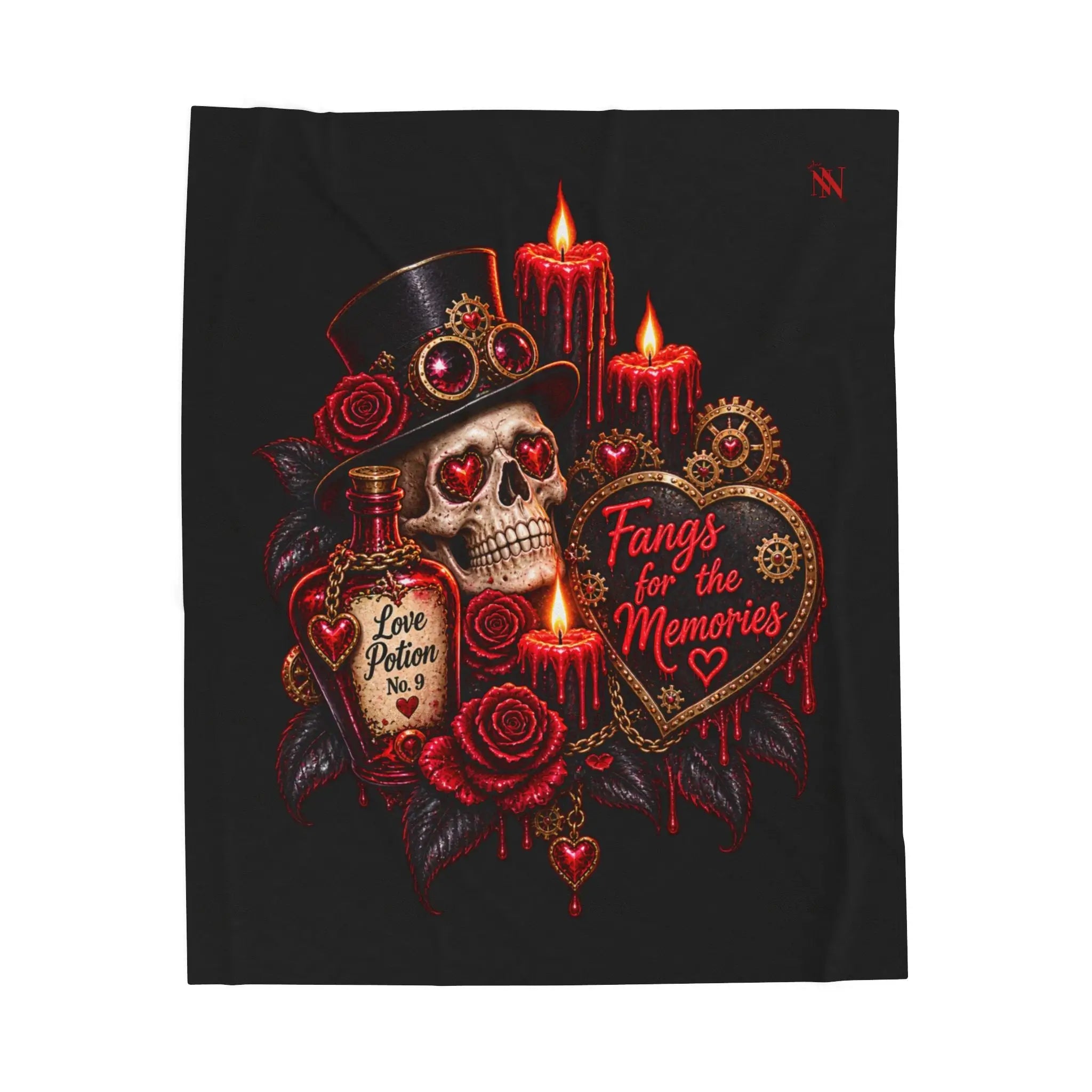 Fangs for the Memories Skull | Nectar Napkins Fun-Flirty Lovers’ Blankets