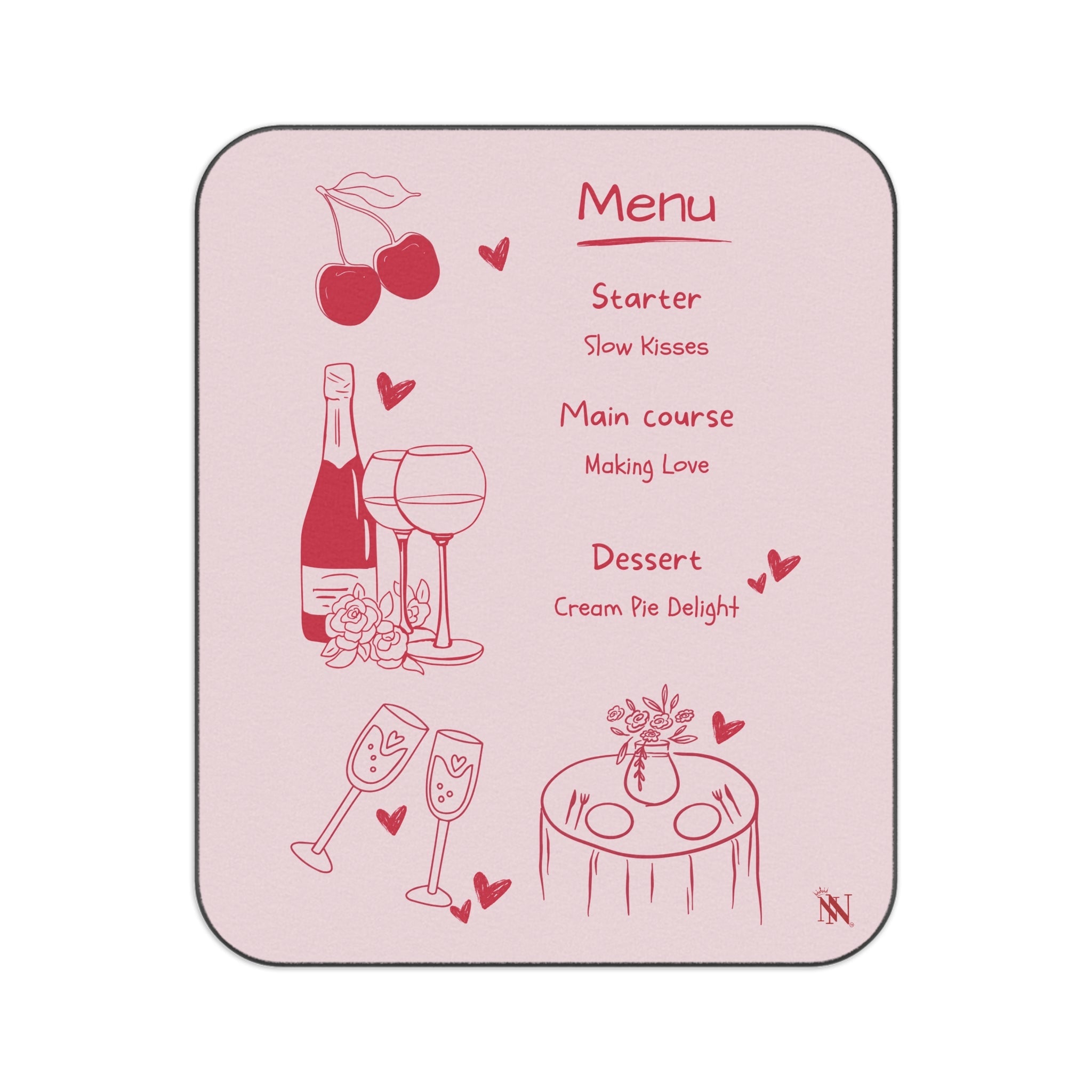 The Menu | Mix Match Fun-Flirty Lovers’ Water-Resistant Blankets
