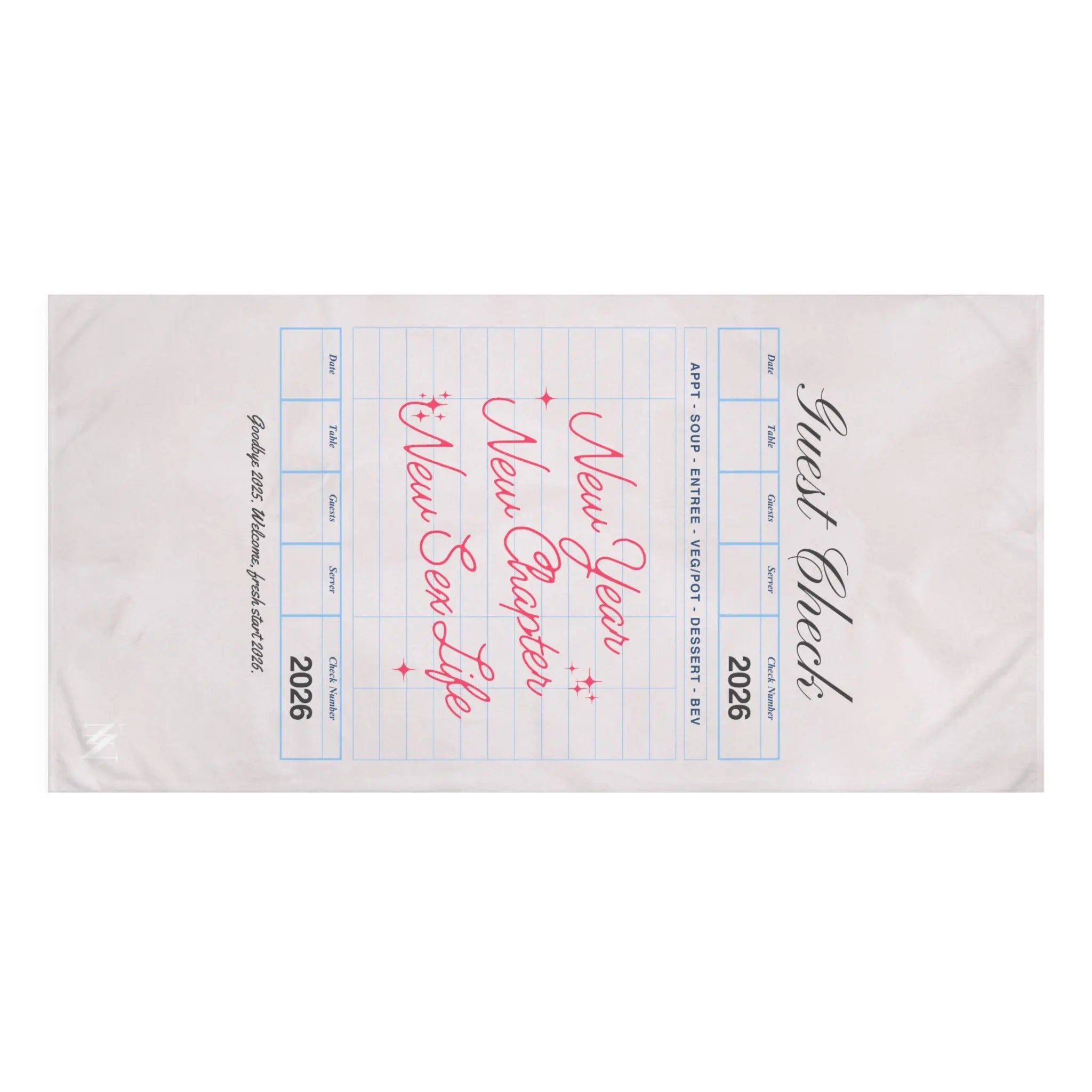 New Year New Sex Life Guest Check | Mix & Match XL Fun-Flirty Lovers’ Towels