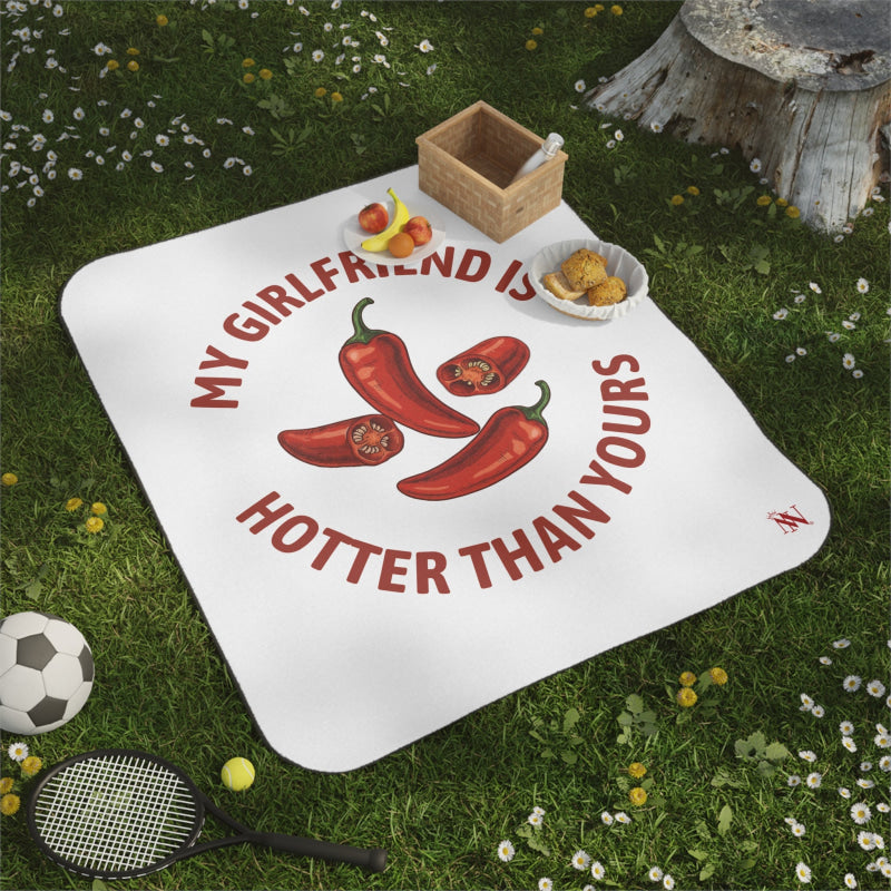 My Girlfriend is Hotter Than Yours Pepper | Mix Match Fun-Flirty Lovers’ Water-Resistant Blankets