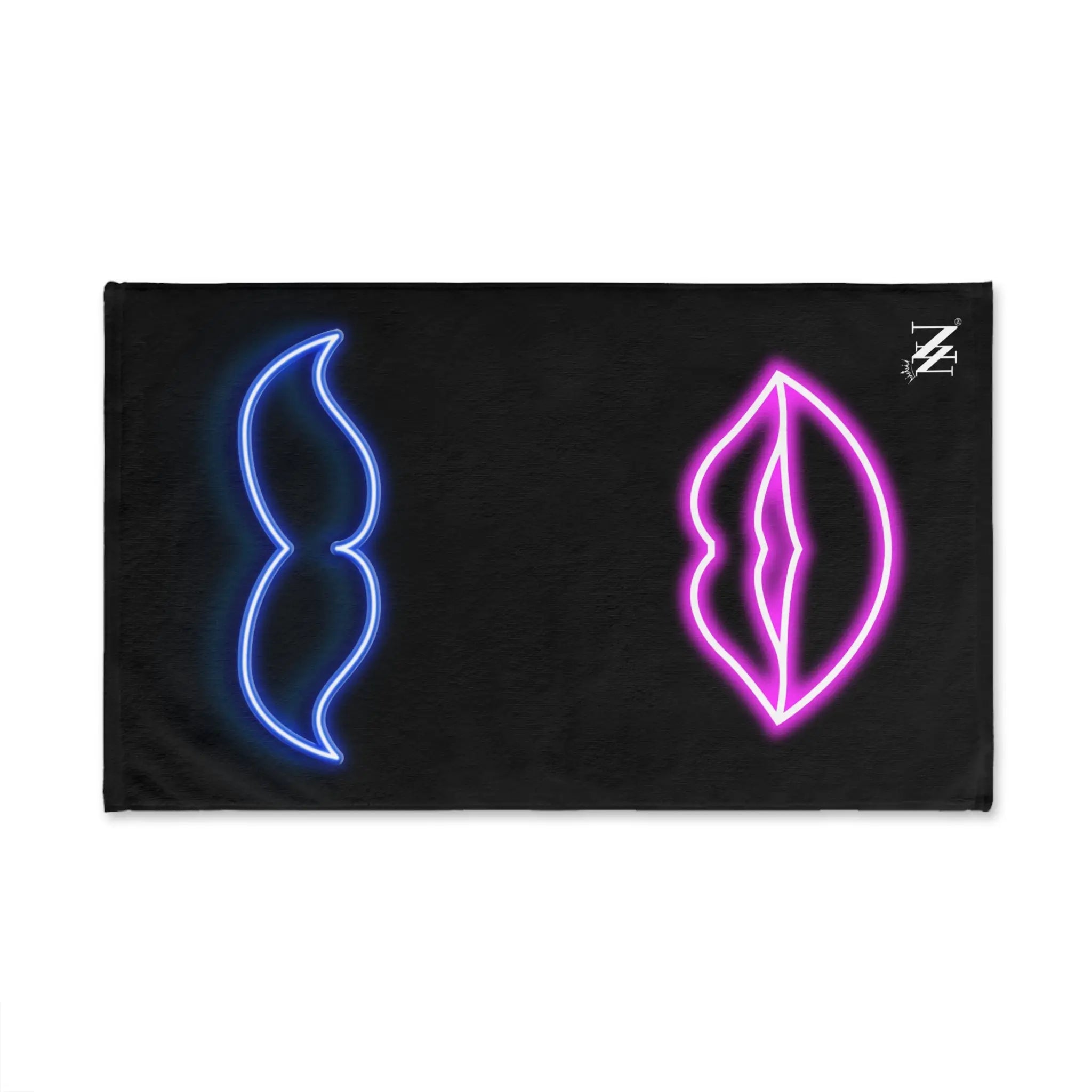 Her Lips His Mustache Neon Shareable Cum Towel