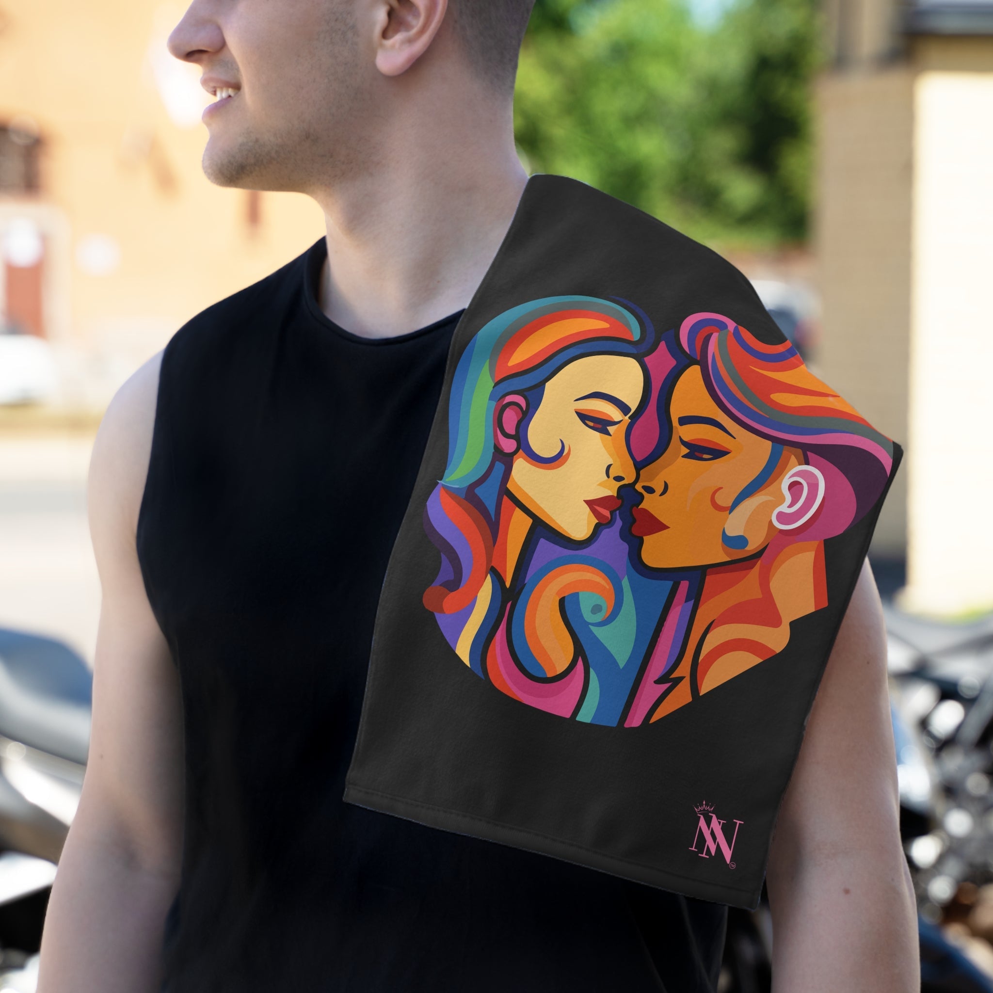 Woman to Woman Black | Mix & Match Soft Fun-Flirty Lovers’ Towels