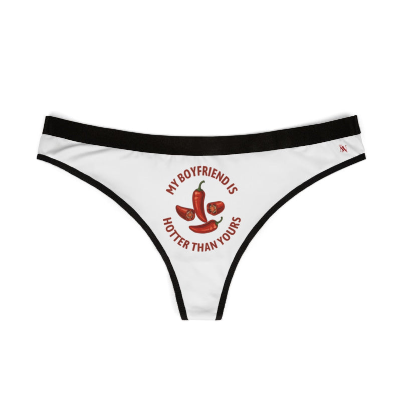 My Boyfriend is Hotter Than Yours Pepper | Mix & Match Women’s Fun-Flirty Lovers’ Thongs