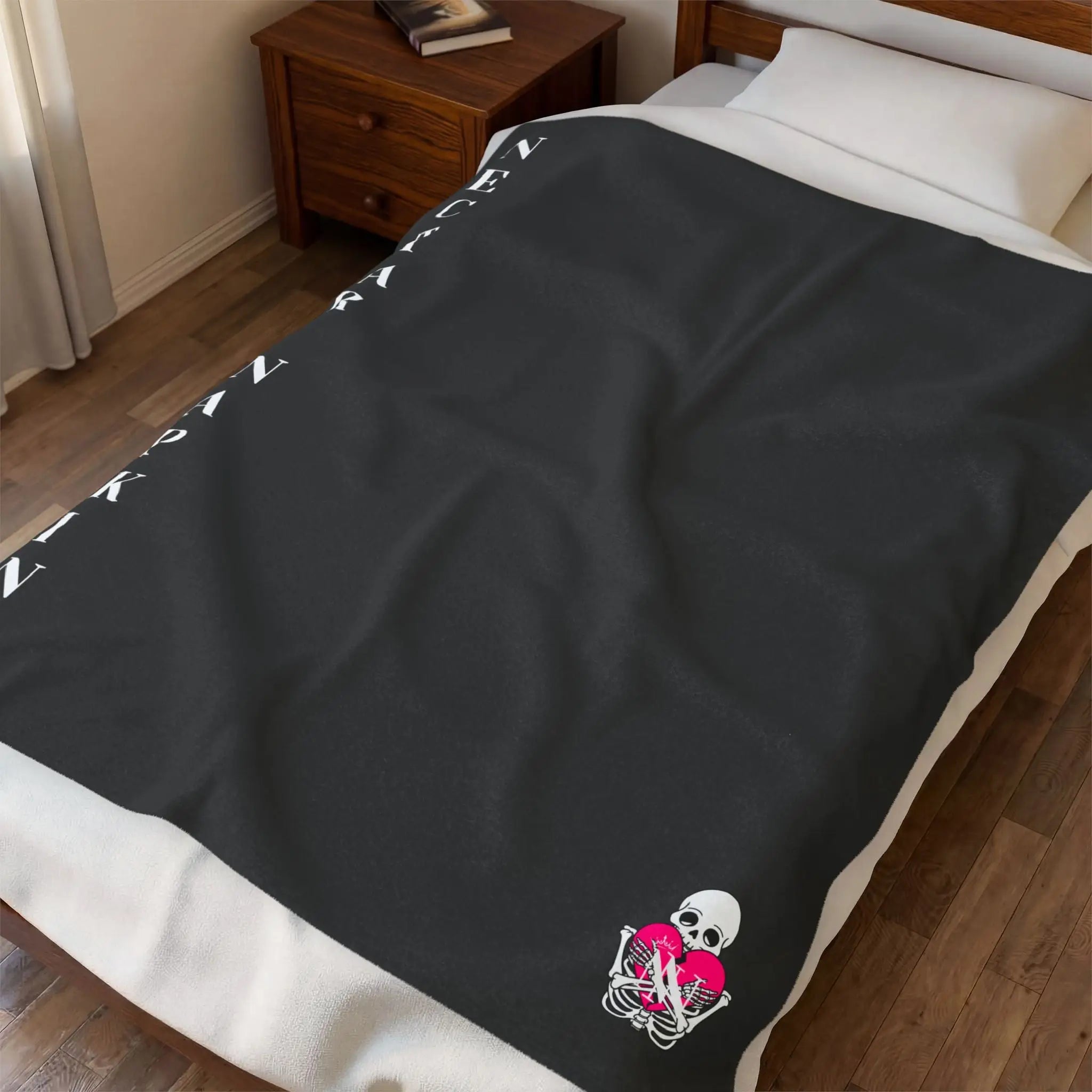 Nectar Napkins Brand Dark Grey Love Blanket