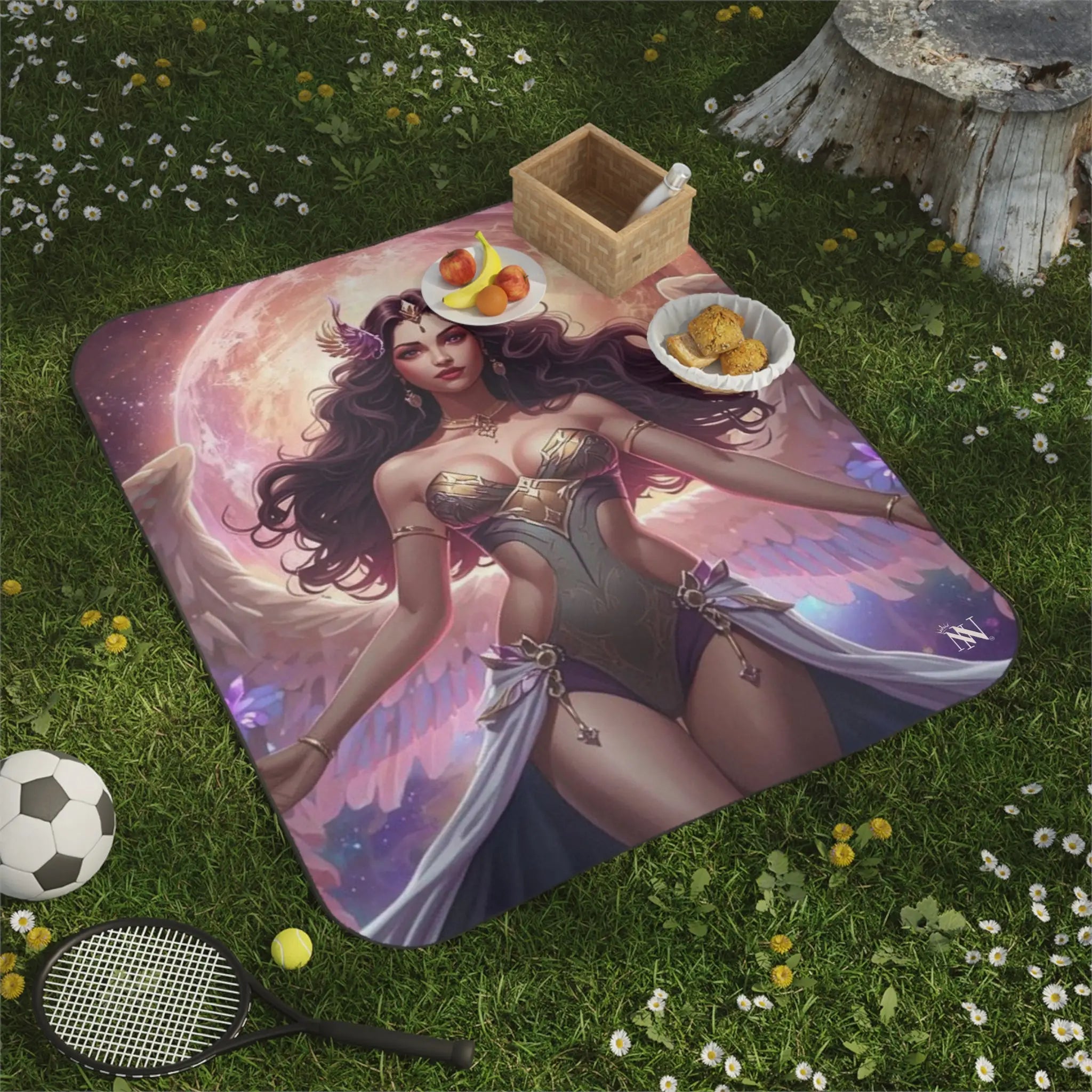 Angel Maiden Fantasy Women Couple Friendly Water-Resistant Sex Blanket