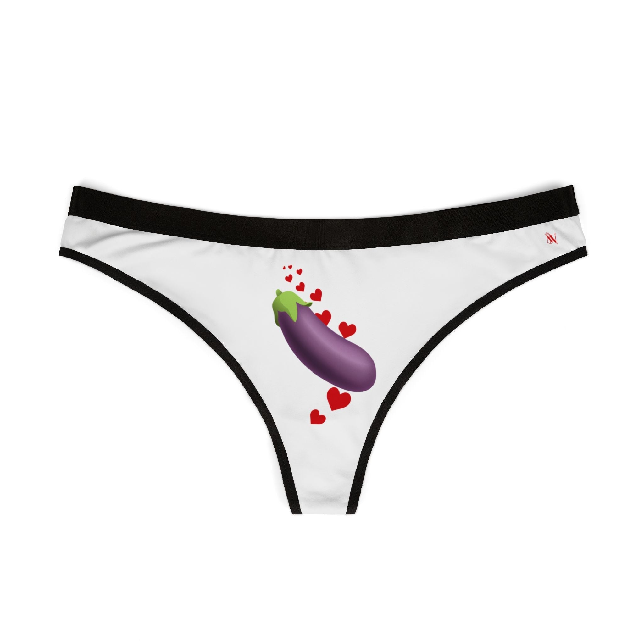 Eggplant Love Emoji | Mix & Match Women’s Fun-Flirty Lovers’ Thongs