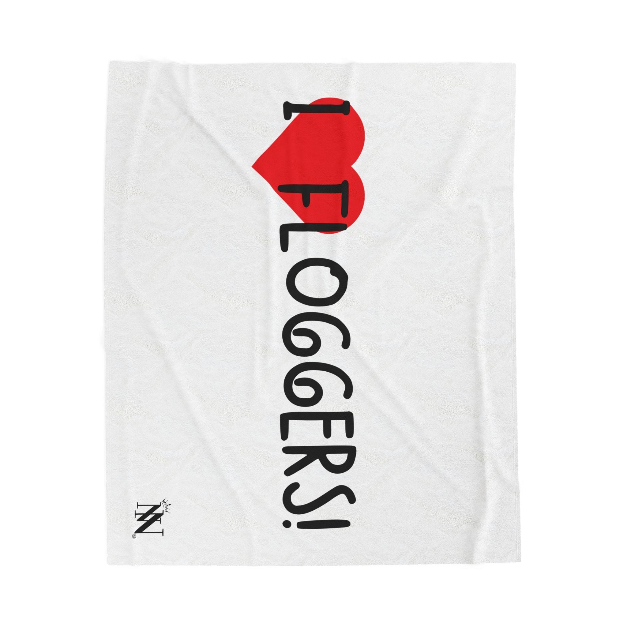 I Heart Floggers | Mix & Match Velveteen Fun-Flirty Lovers’ Blankets