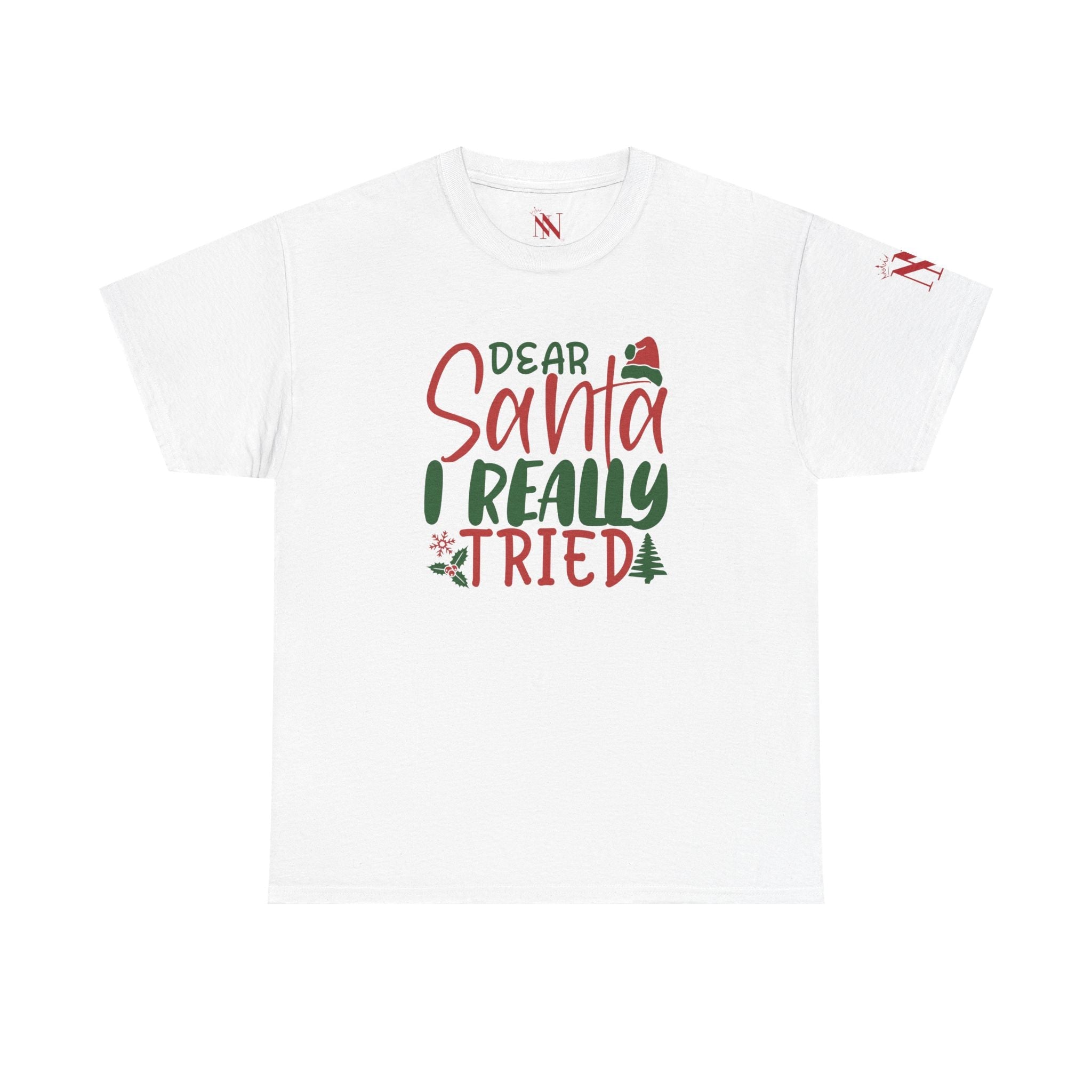 Dear Santa I Really Tried | Mix & Match Cotton Unisex Fun-Flirty Lovers’ T-Shirts