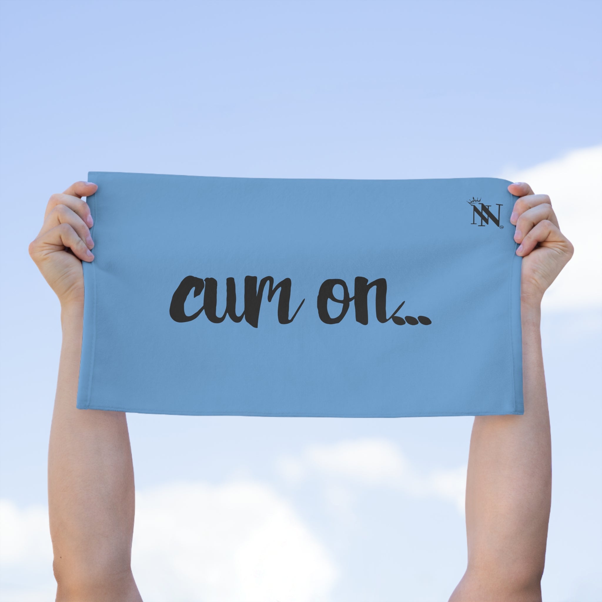 Cum On... Light Blue | Mix & Match Soft Fun-Flirty Lovers’ Towels