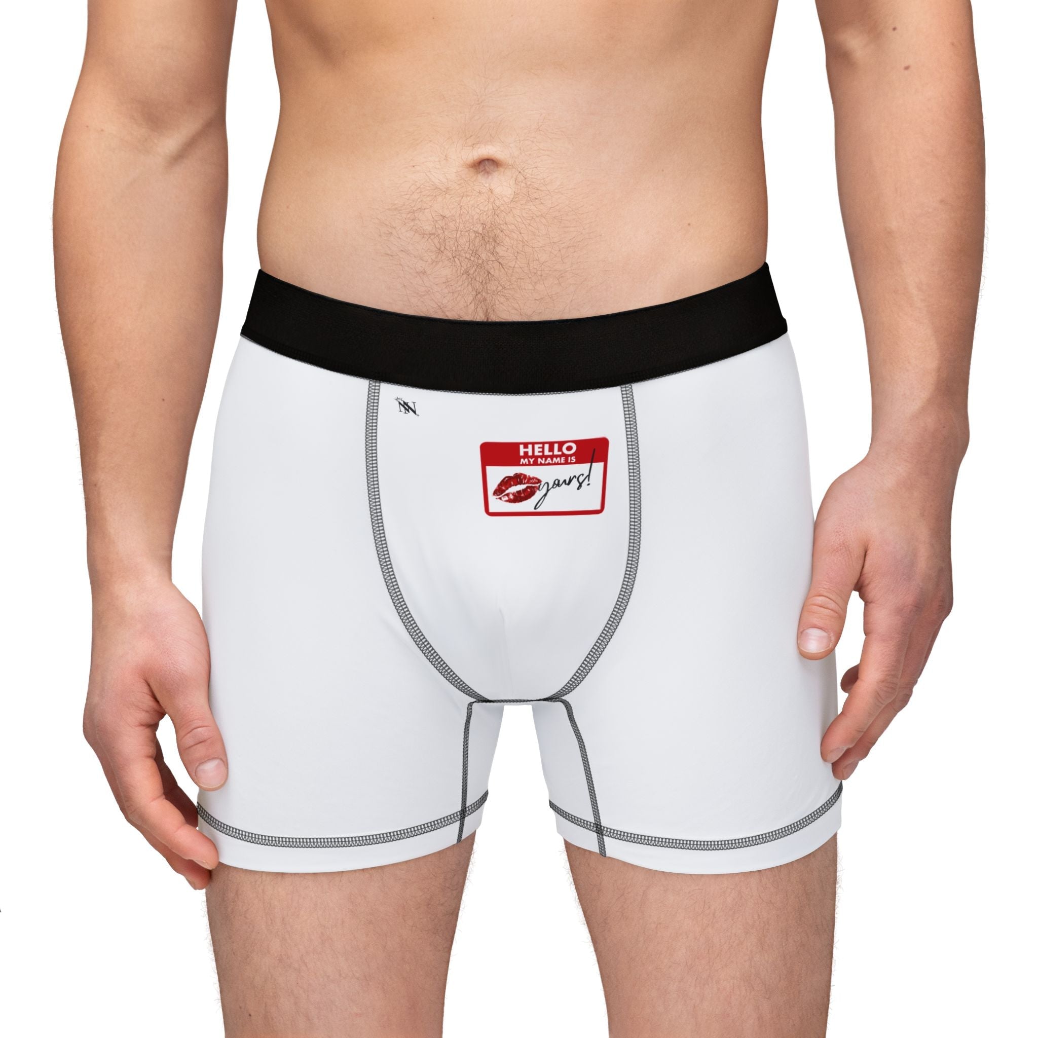 Hello My Name Is Yours! Tag | Mix & Match Fun-Flirty Lovers’ Boxer Briefs
