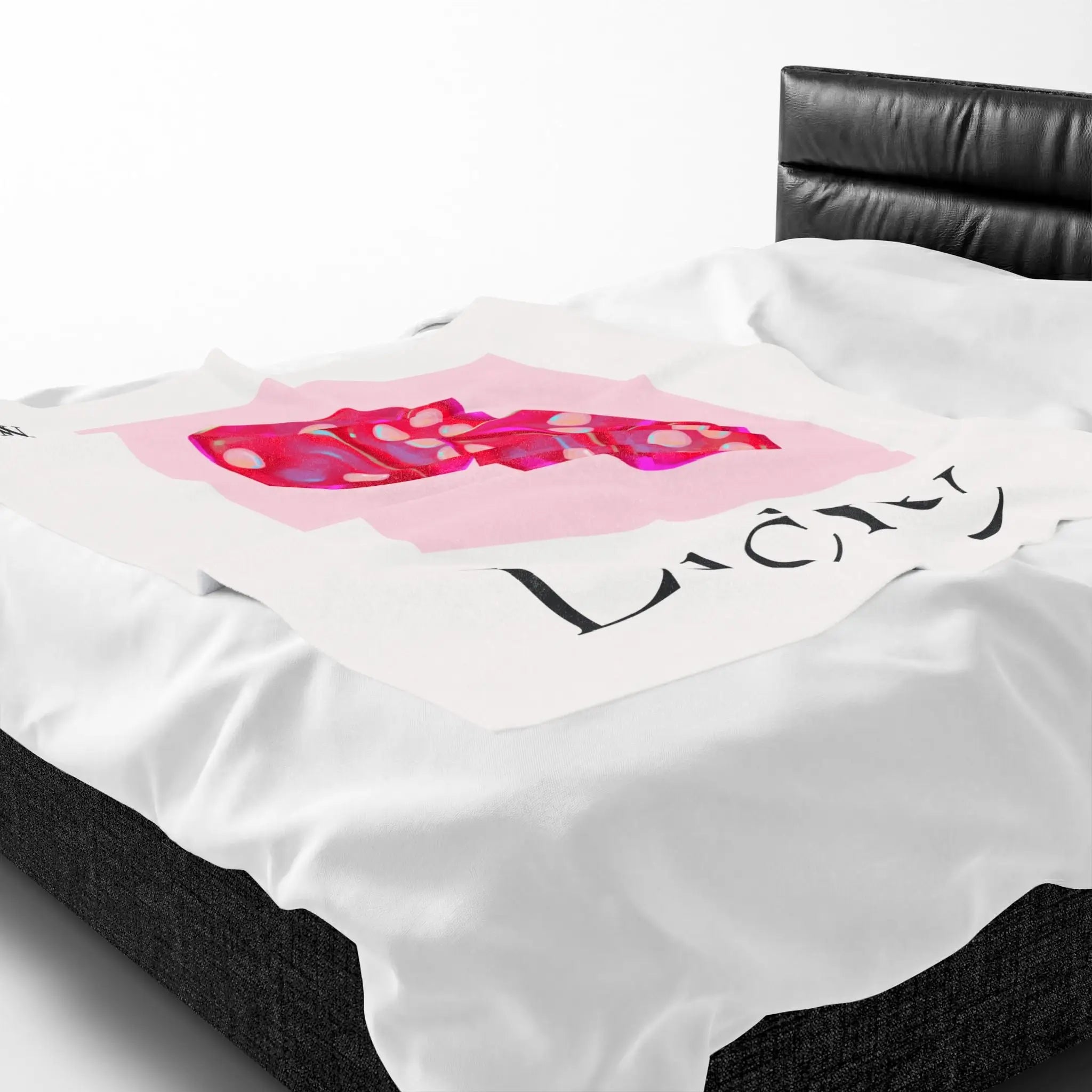 Lucky Pink Dice | Mix & Match Soft Fun-Flirty Lovers’ Blankets