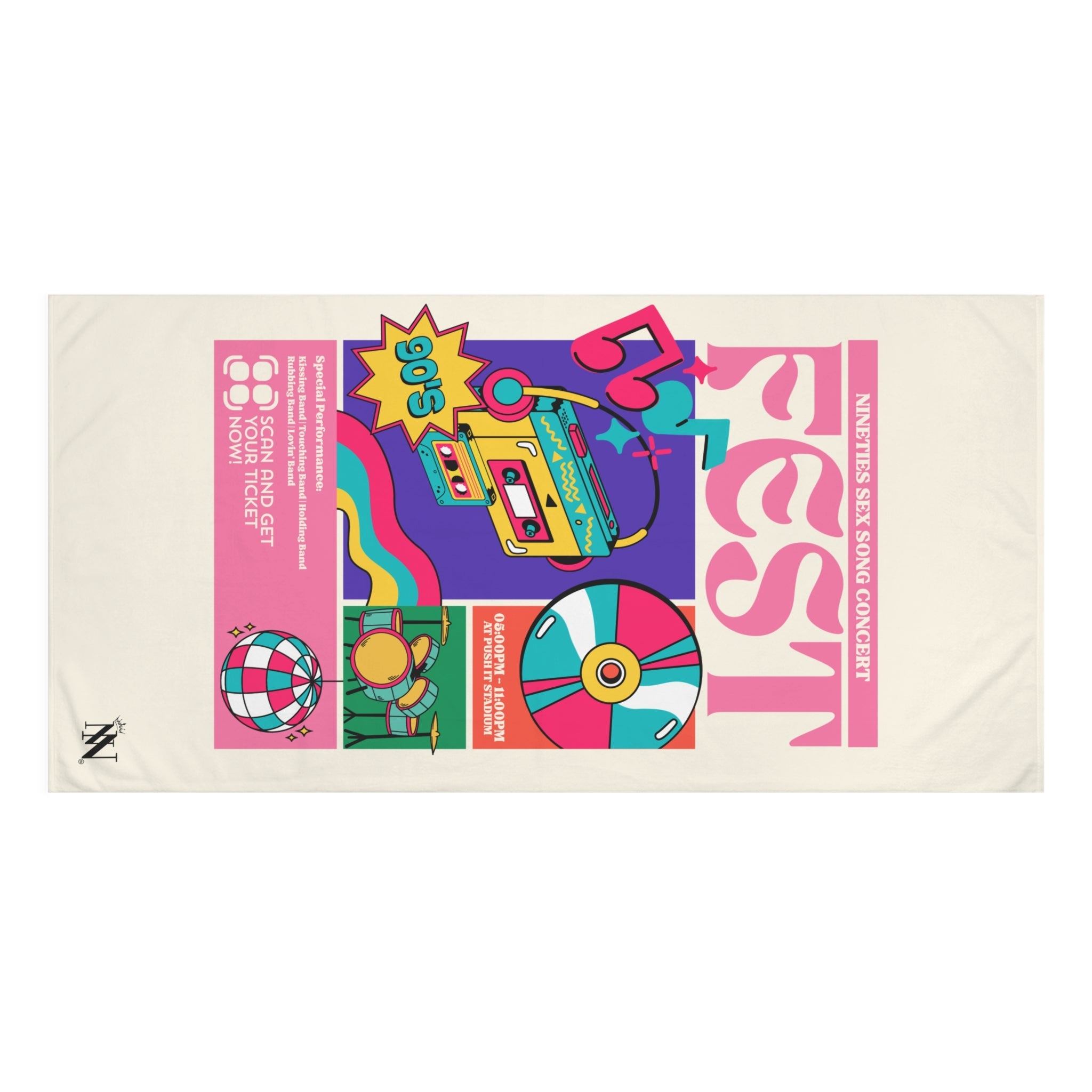 Nineties Sex Song | Mix & Match XL Fun-Flirty Lovers’ Towels
