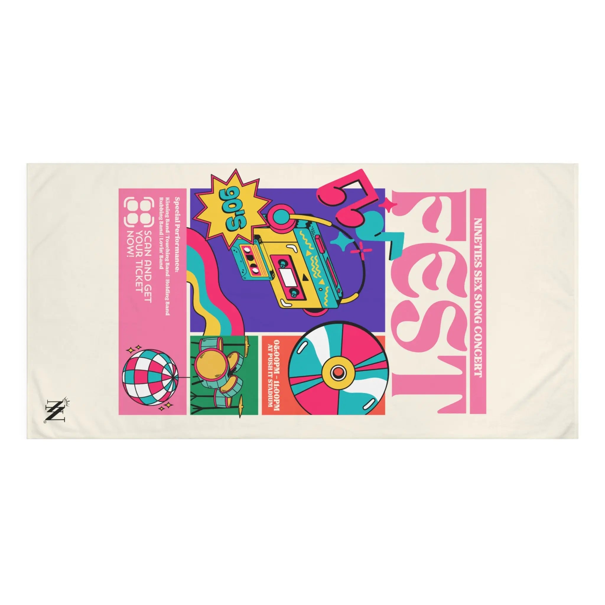 Nineties Sex Song | Mix & Match XL Fun-Flirty Lovers’ Towels