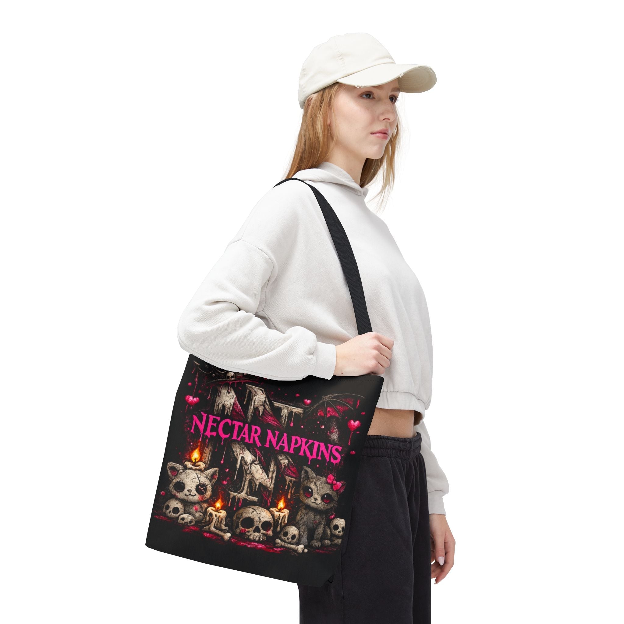 Nectar Napkins Gothic Kitty Tote Bag