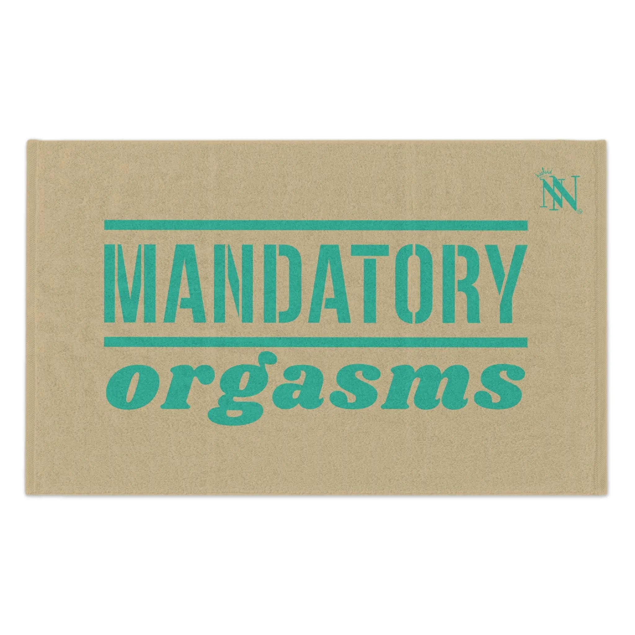 Mandatory Orgasms Gold | Mix & Match Soft Fun-Flirty Lovers’ Towels