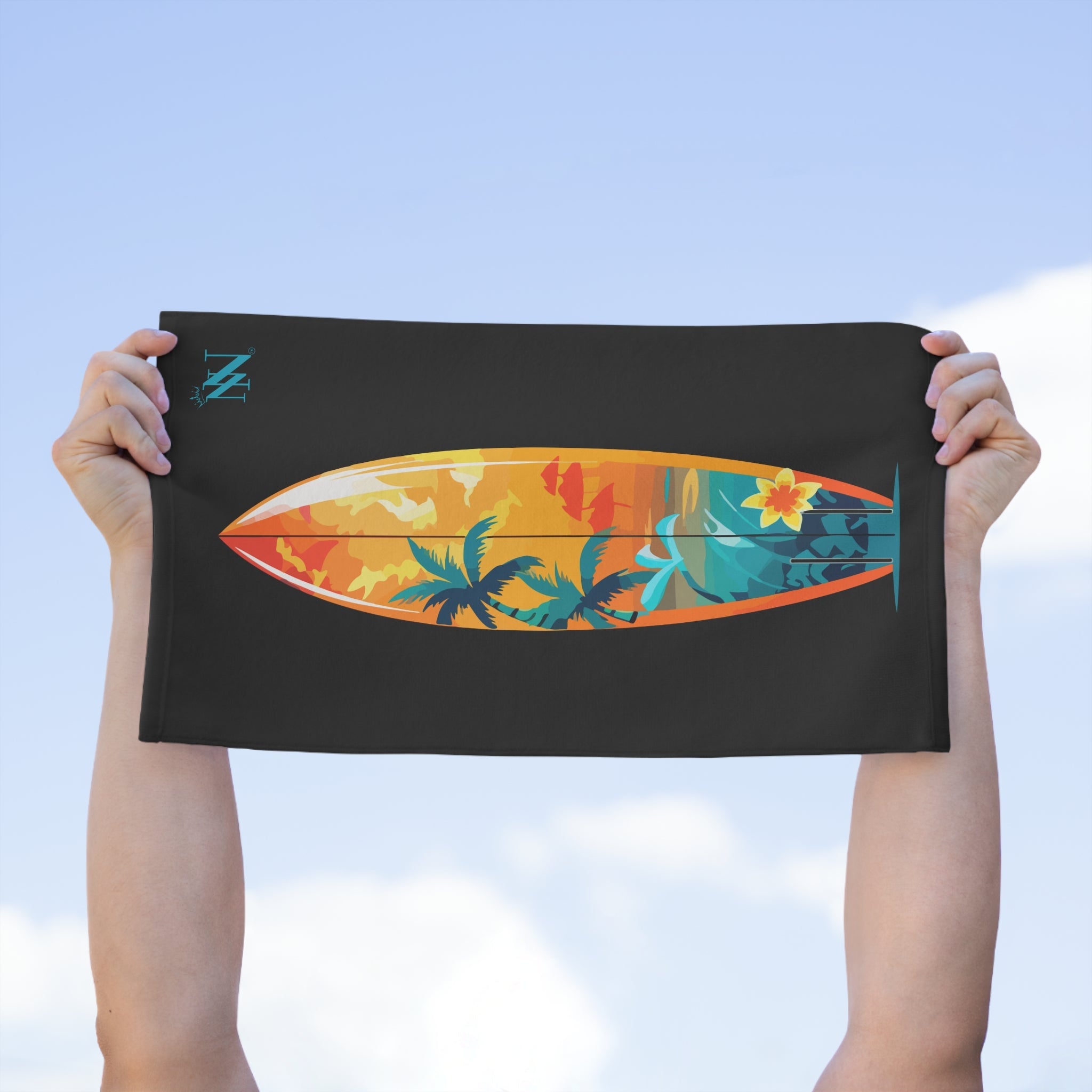 Surfboard Black | Mix & Match Soft Fun-Flirty Lovers’ Towels