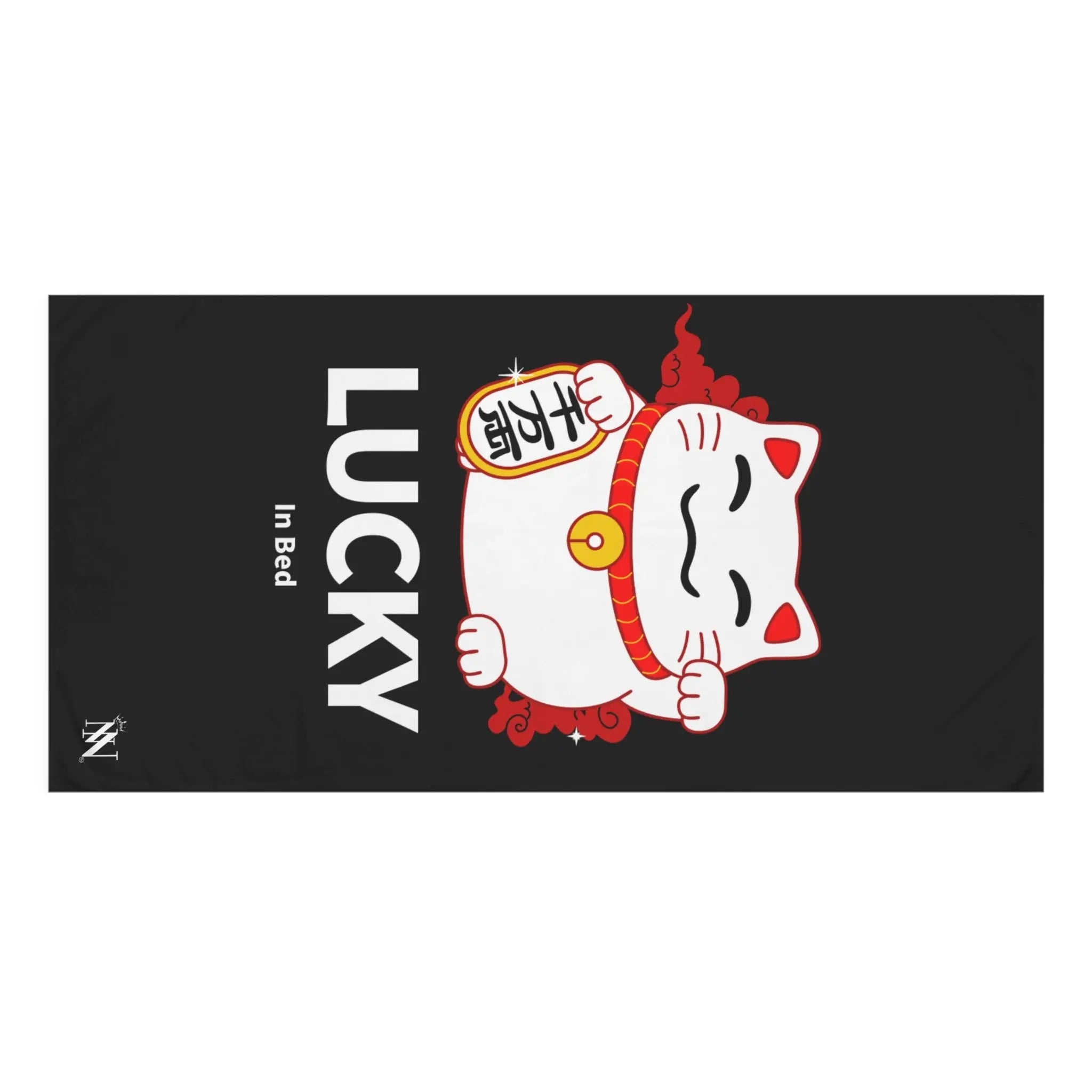 Lucky In Bed Beckoning Cat | Mix & Match XL Fun-Flirty Lovers’ Towels