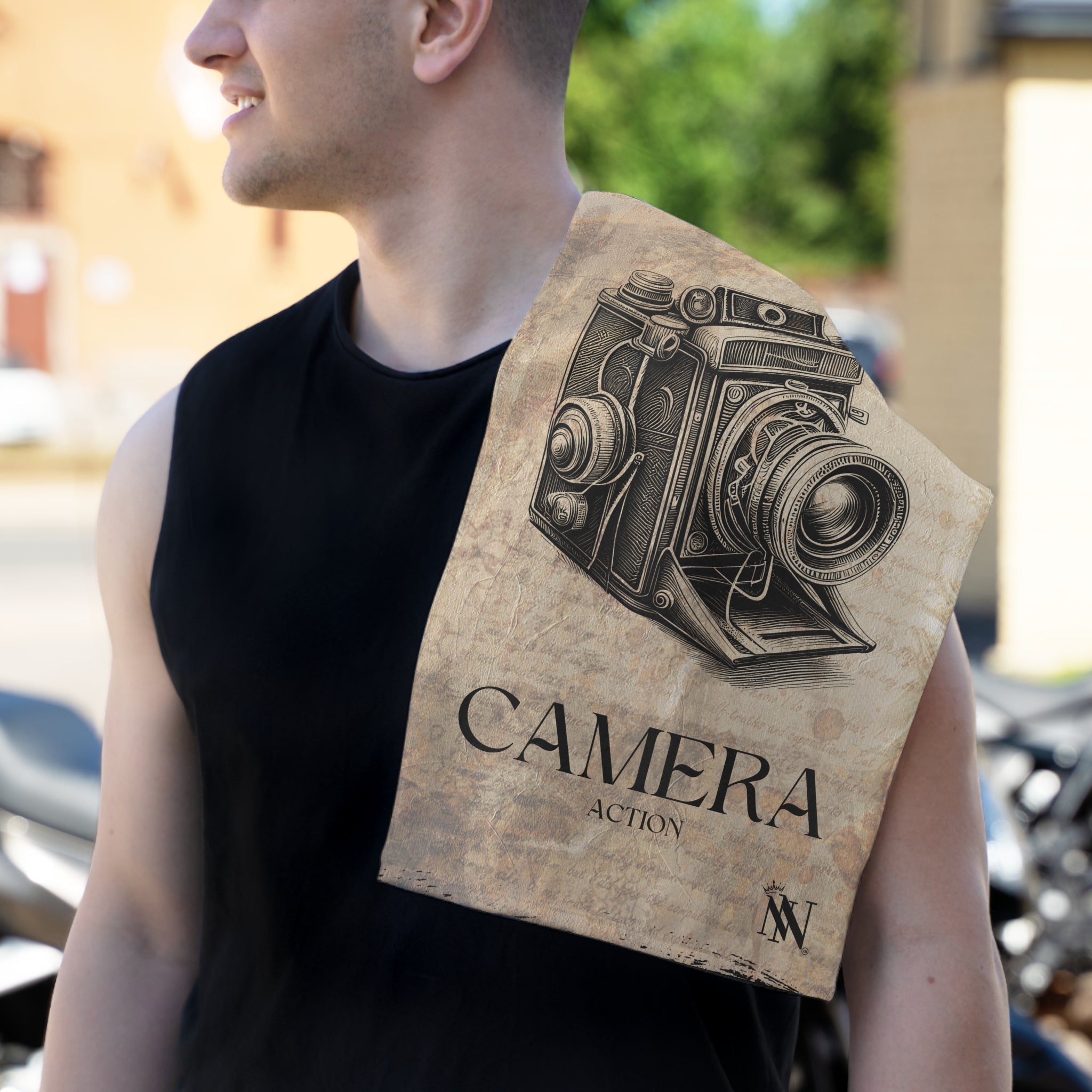 Vintage Camera Action | Mix & Match Soft Fun-Flirty Lovers’ Towels