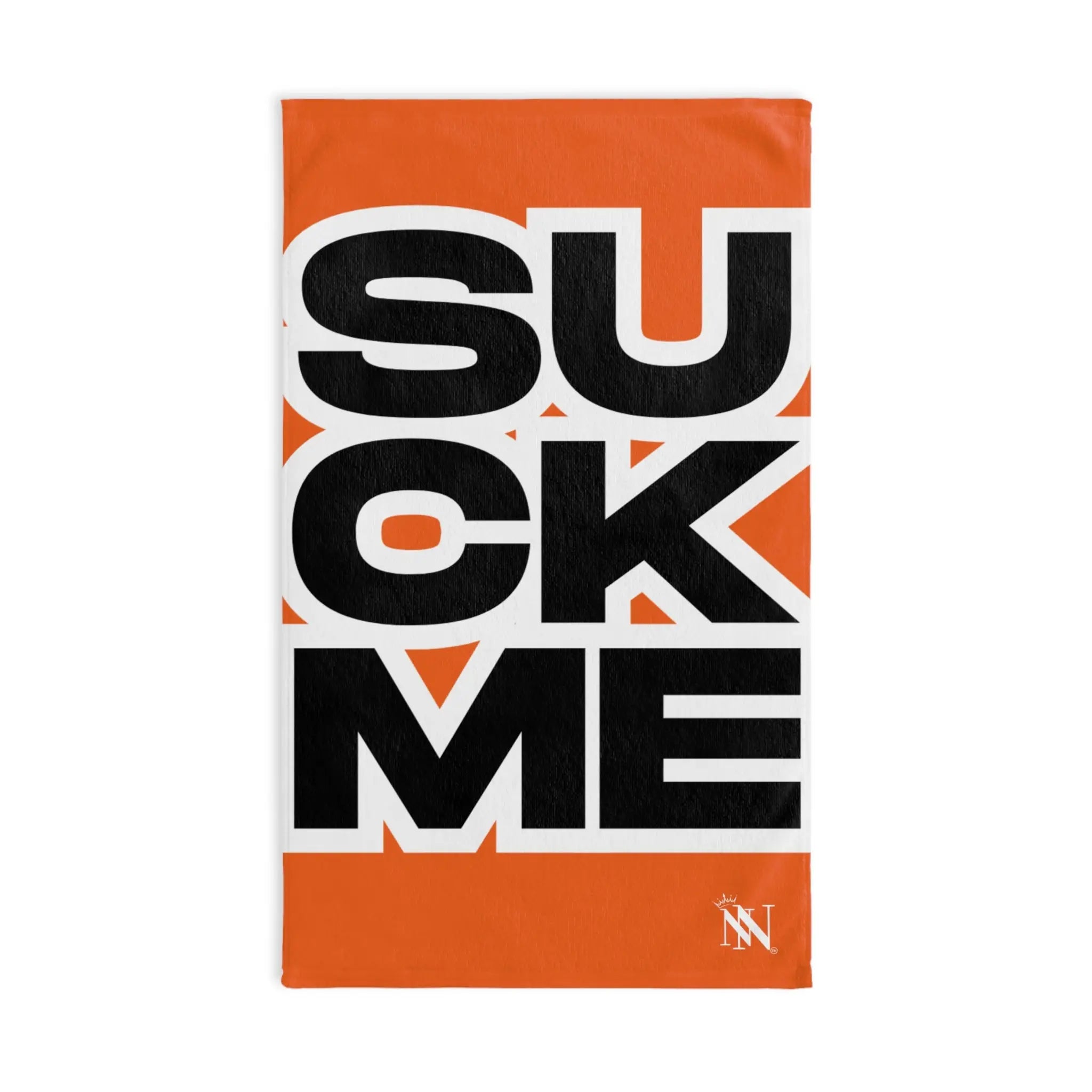 SUCK ME Block Letter Orange Cum Towel