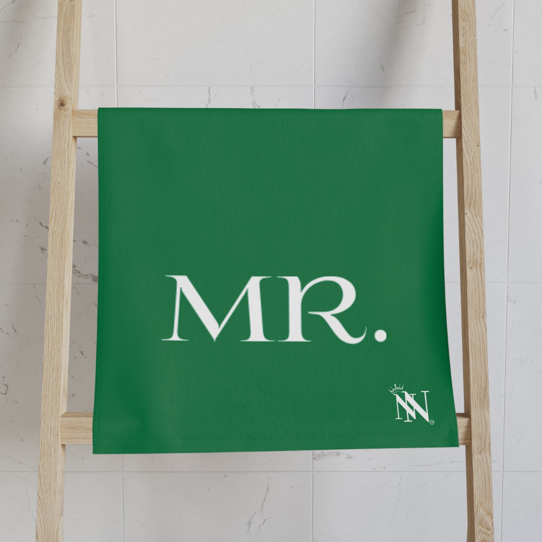 Mr Mrs Shareable Green | Mix & Match Classic Fun-Flirty Lovers’ Towels