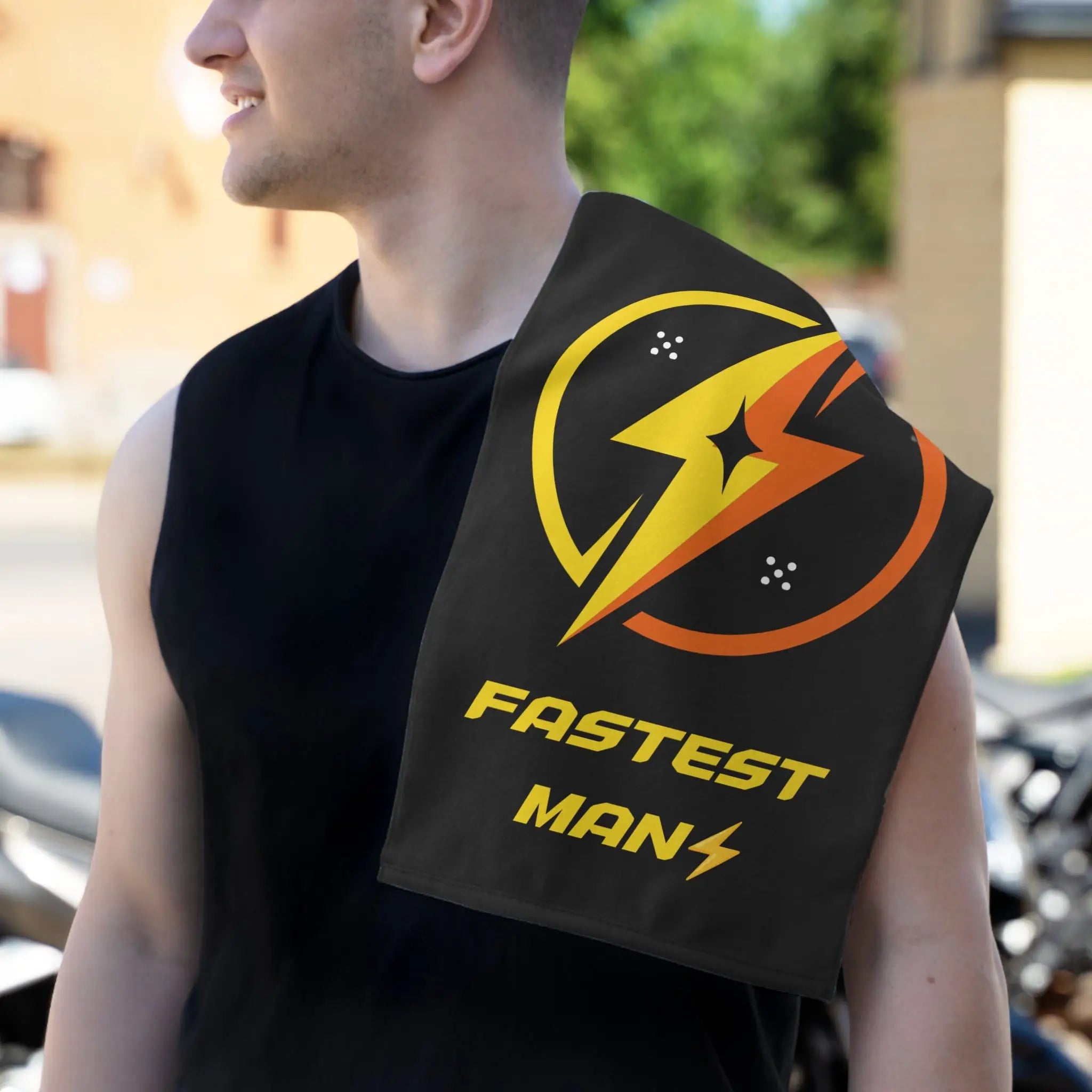 Fastest Man Lightning Bolt Sex Towel