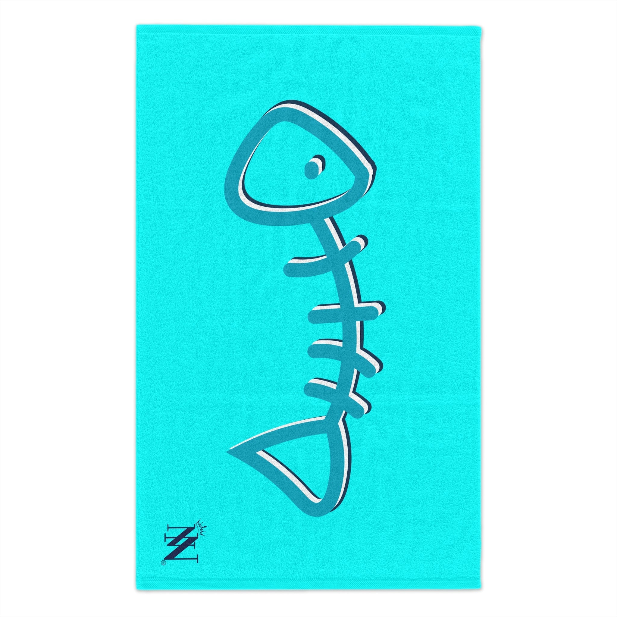 Blue Fish Bone | Mix & Match Soft Fun-Flirty Lovers’ Towels