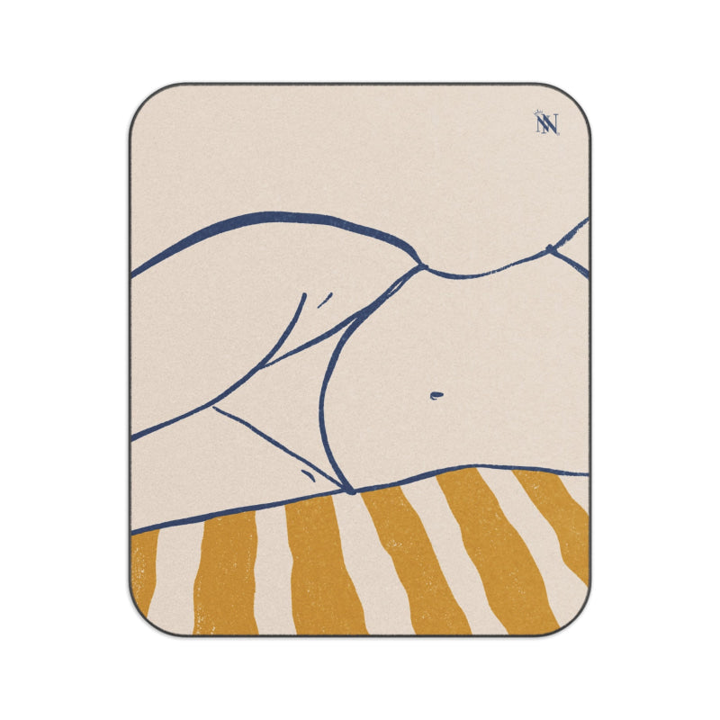 Vintage Bikini Poster | Mix Match Fun-Flirty Lovers’ Water-Resistant Blankets