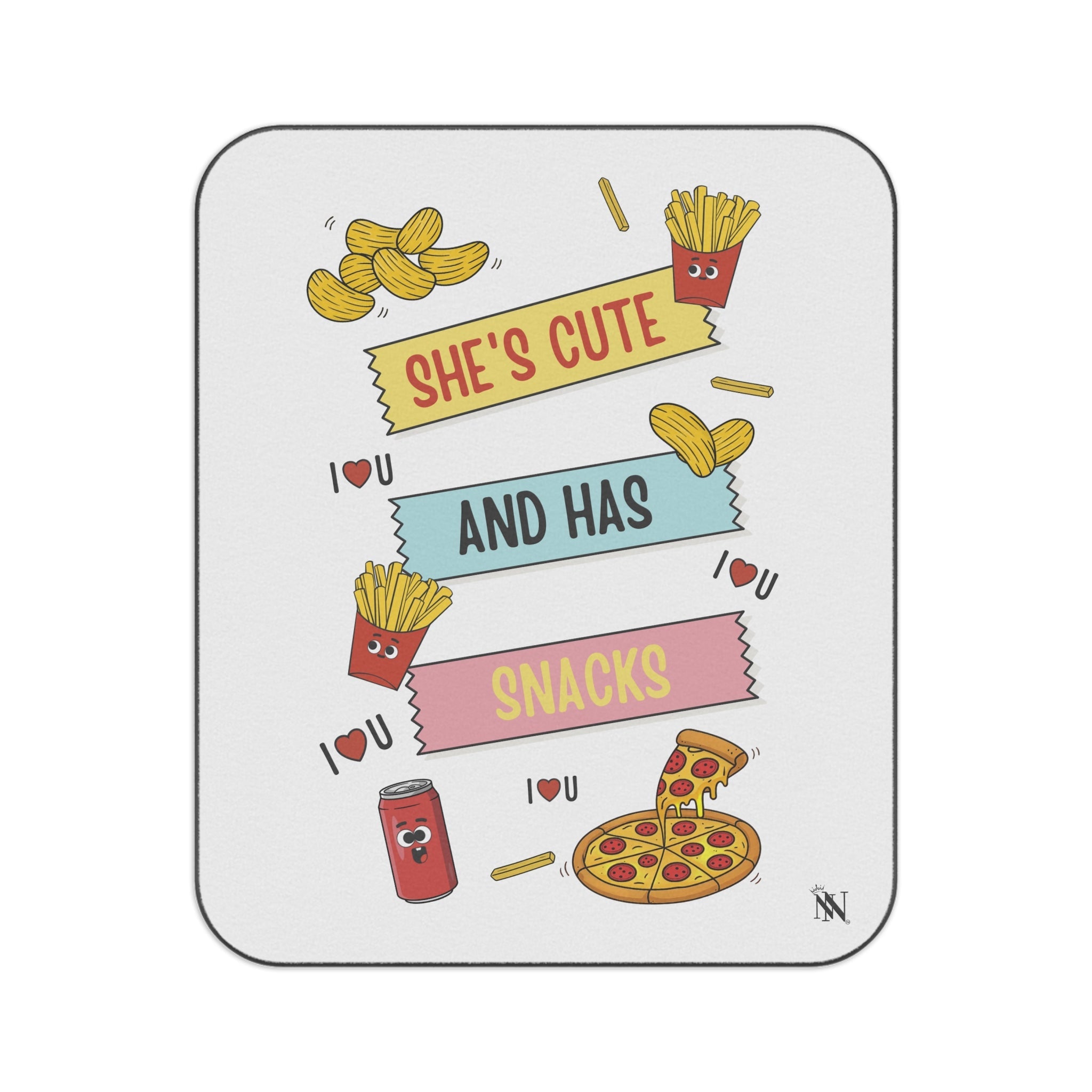 She’s Cute and Has Snacks | Mix Match Fun-Flirty Lovers’ Water-Resistant Blankets
