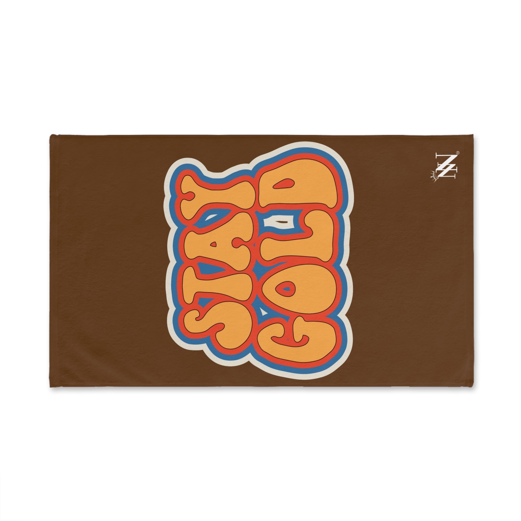 Stay Gold Retro Sticker Brown Cum Towel
