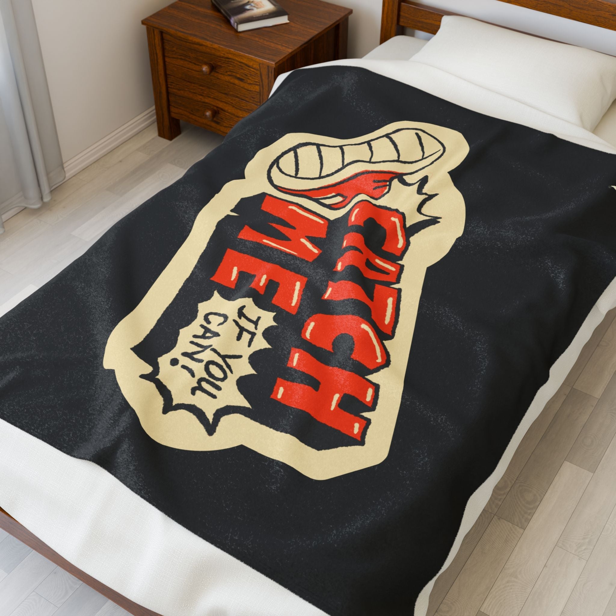 Catch Me If You Can Sticker Print | Mix & Match Velveteen Fun-Flirty Lovers’ Blankets