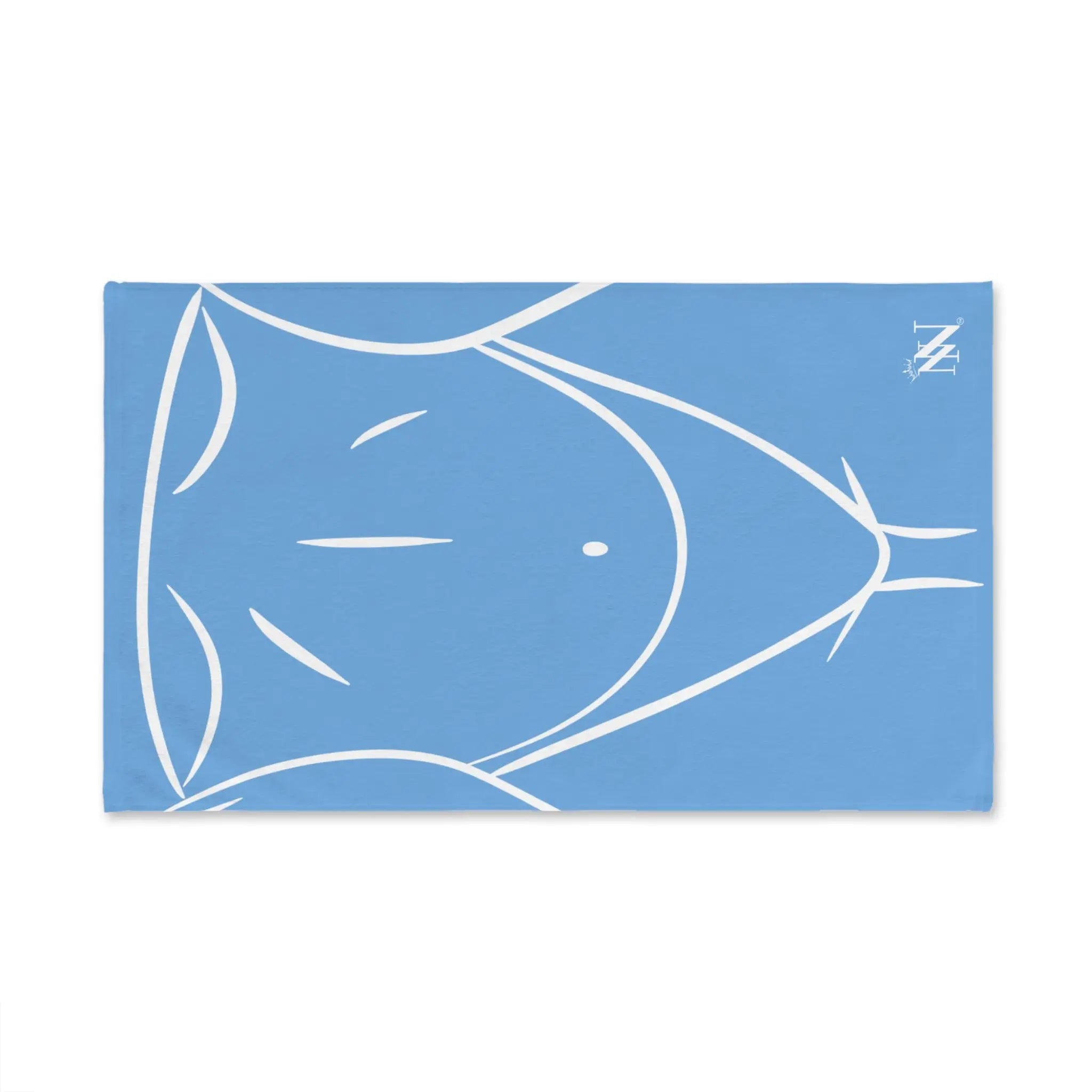 Sexy Female Outline Light Blue Cum Towel