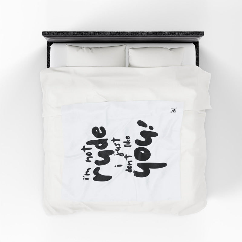 I’m Not Rude | Mix & Match Soft Fun-Flirty Lovers’ Blankets