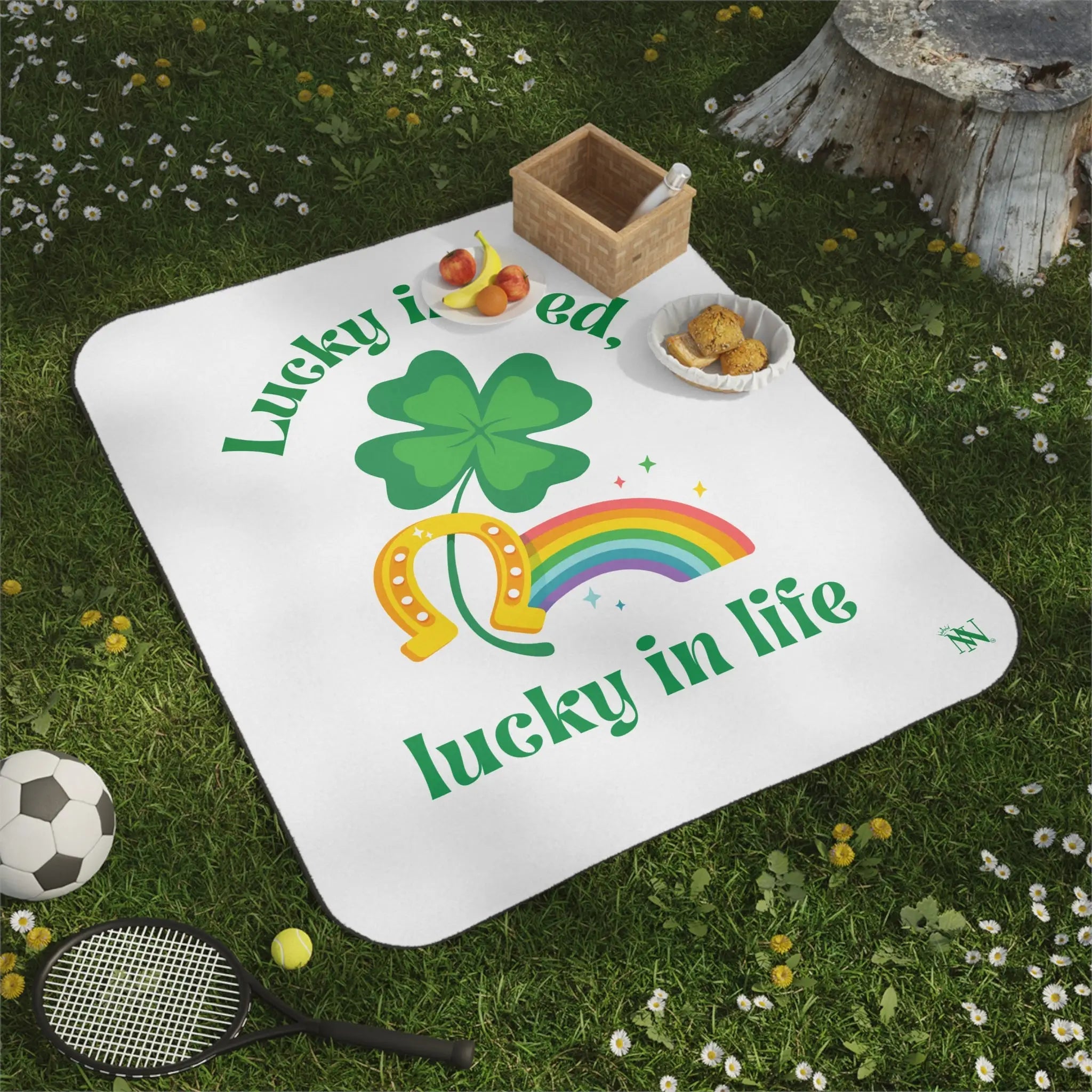 Lucky in Bed Lucky in Life St. Patrick’s Day | Mix Match Fun-Flirty Lovers’ Water-Resistant Blankets
