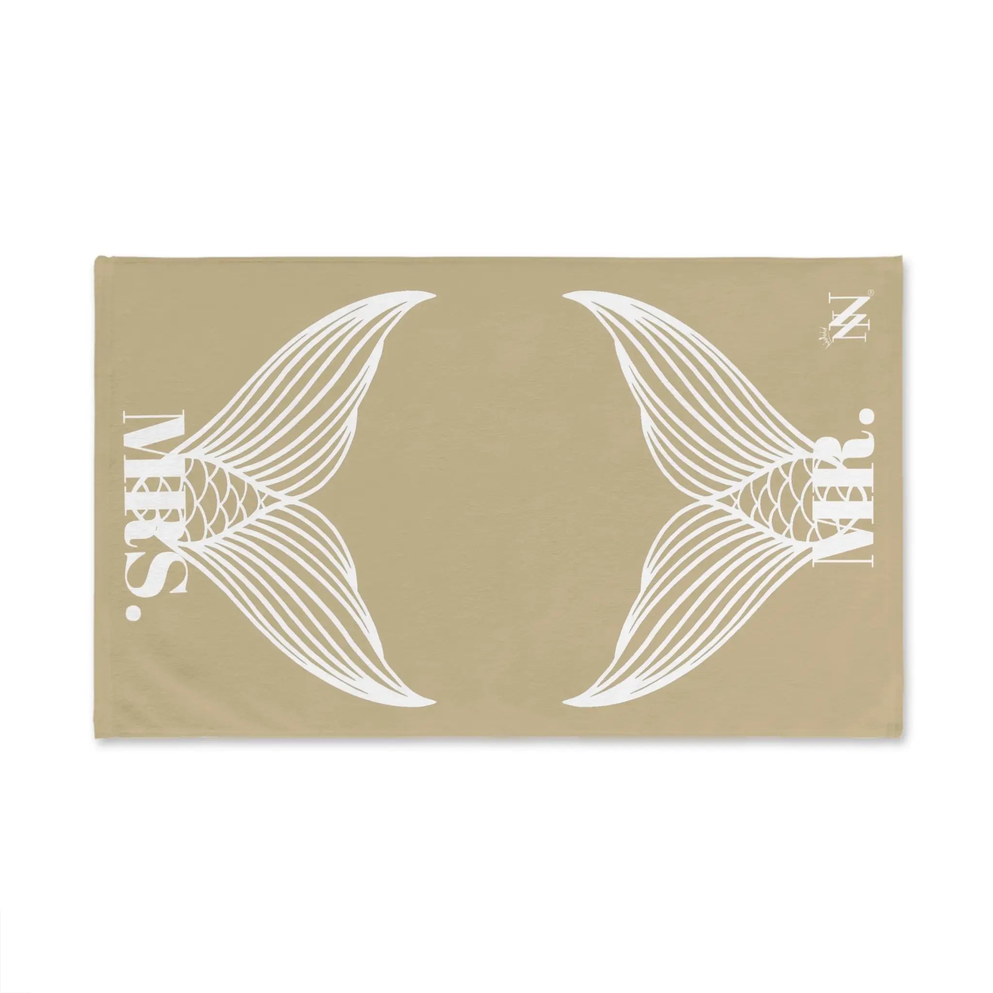 Mr. Mrs. Mermaid Shareable Sides Gold Cum Towel