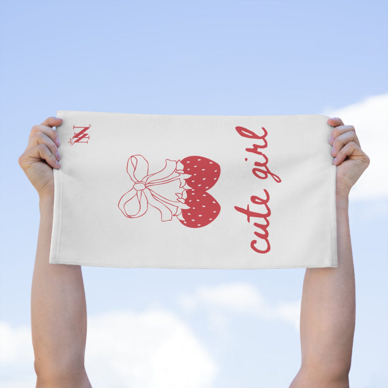 Cute Girl Strawberries | Mix & Match Soft Fun-Flirty Lovers’ Towels