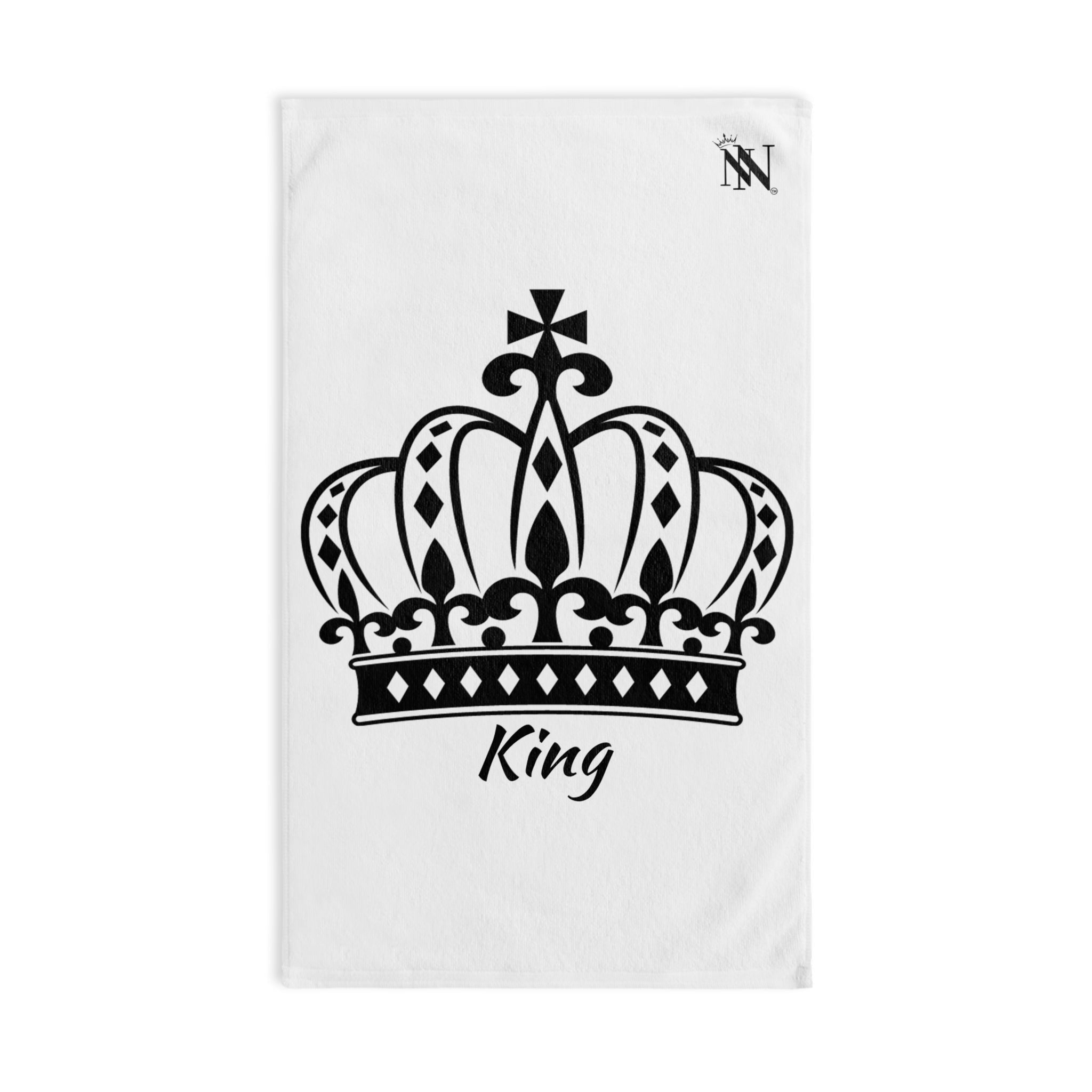Large Crown King White Cum Towel