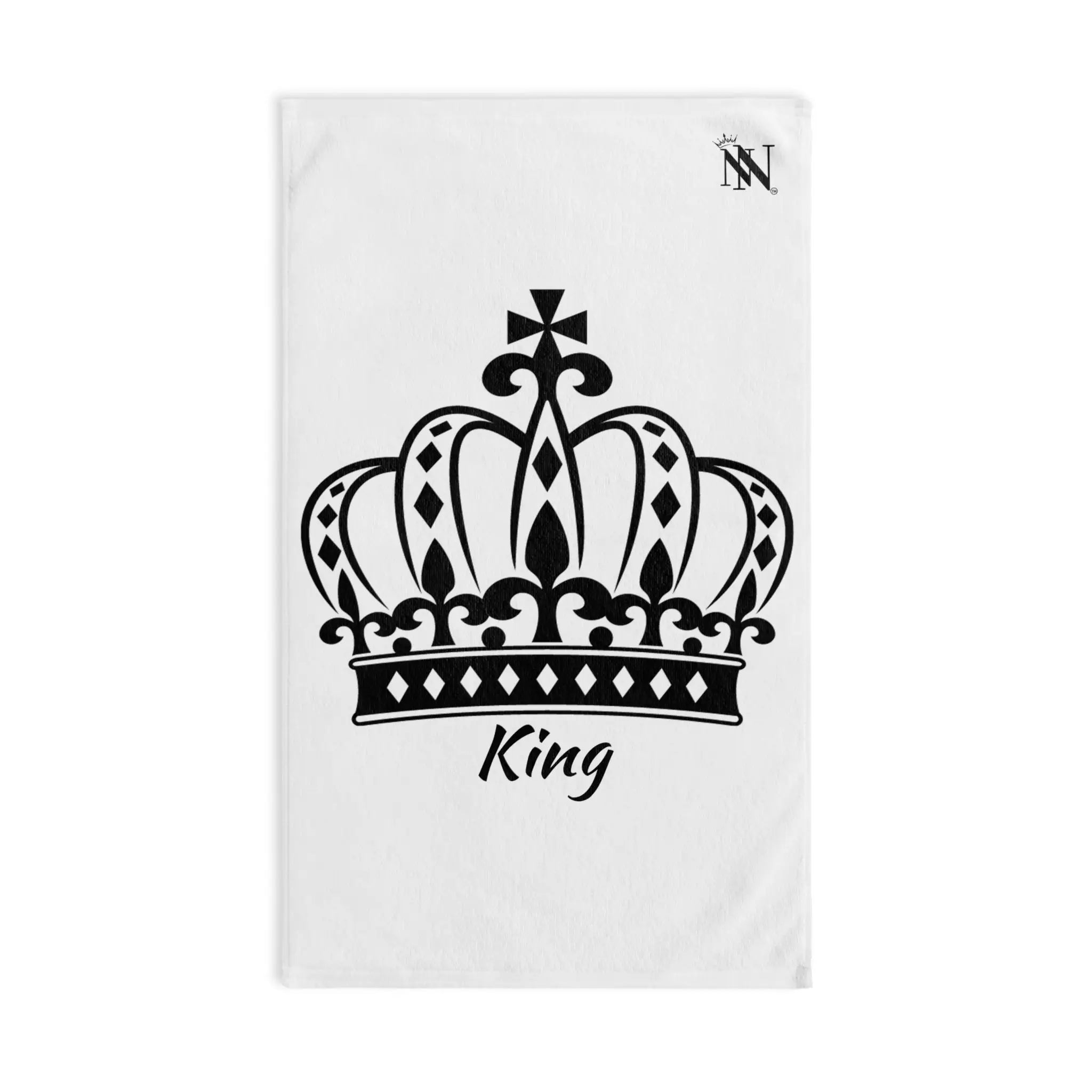 Large Crown King White Cum Towel