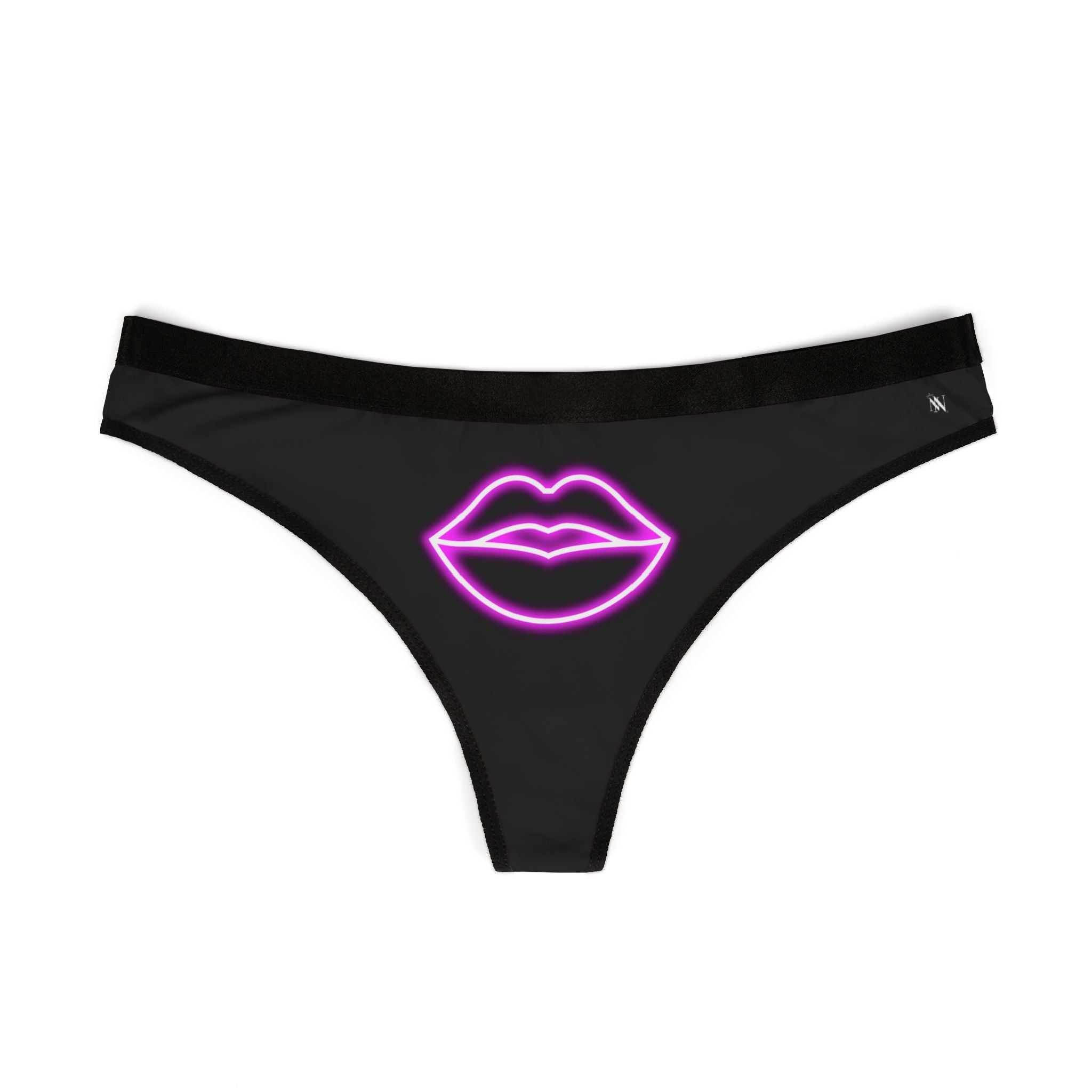 Her Lips Neon Sex Gifts Humor Naughty Women’s Thong