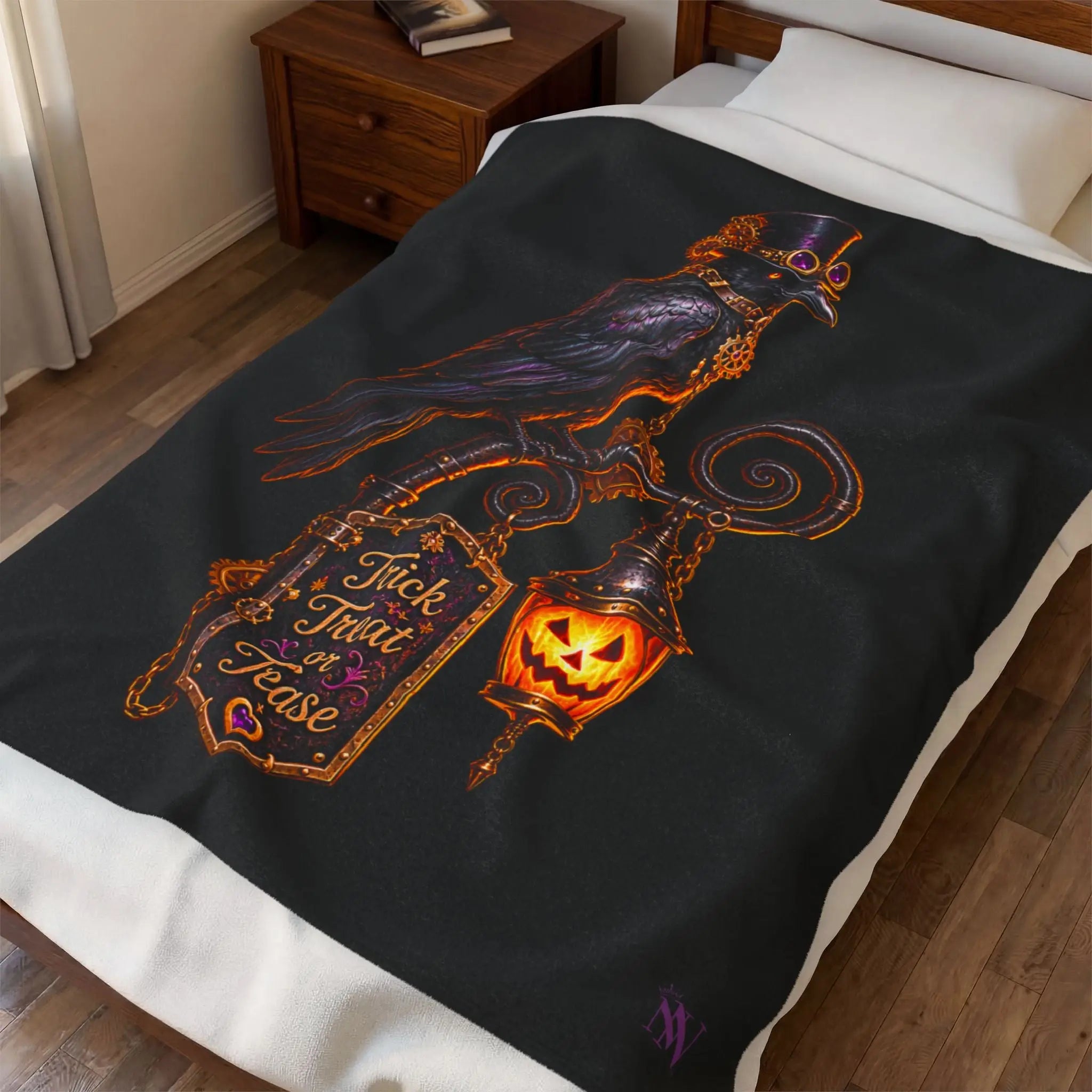 Trick Treat or Tease Crow Lovers’ Blanket